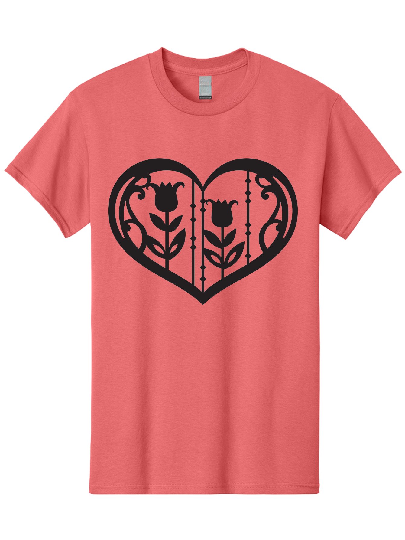 tulip design, heart shape, floral pattern, love symbol, decorative art, Valentine's theme, beautiful flowers 5