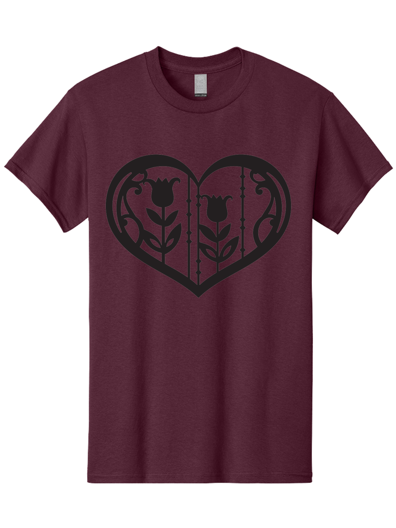 tulip design, heart shape, floral pattern, love symbol, decorative art, Valentine's theme, beautiful flowers 13