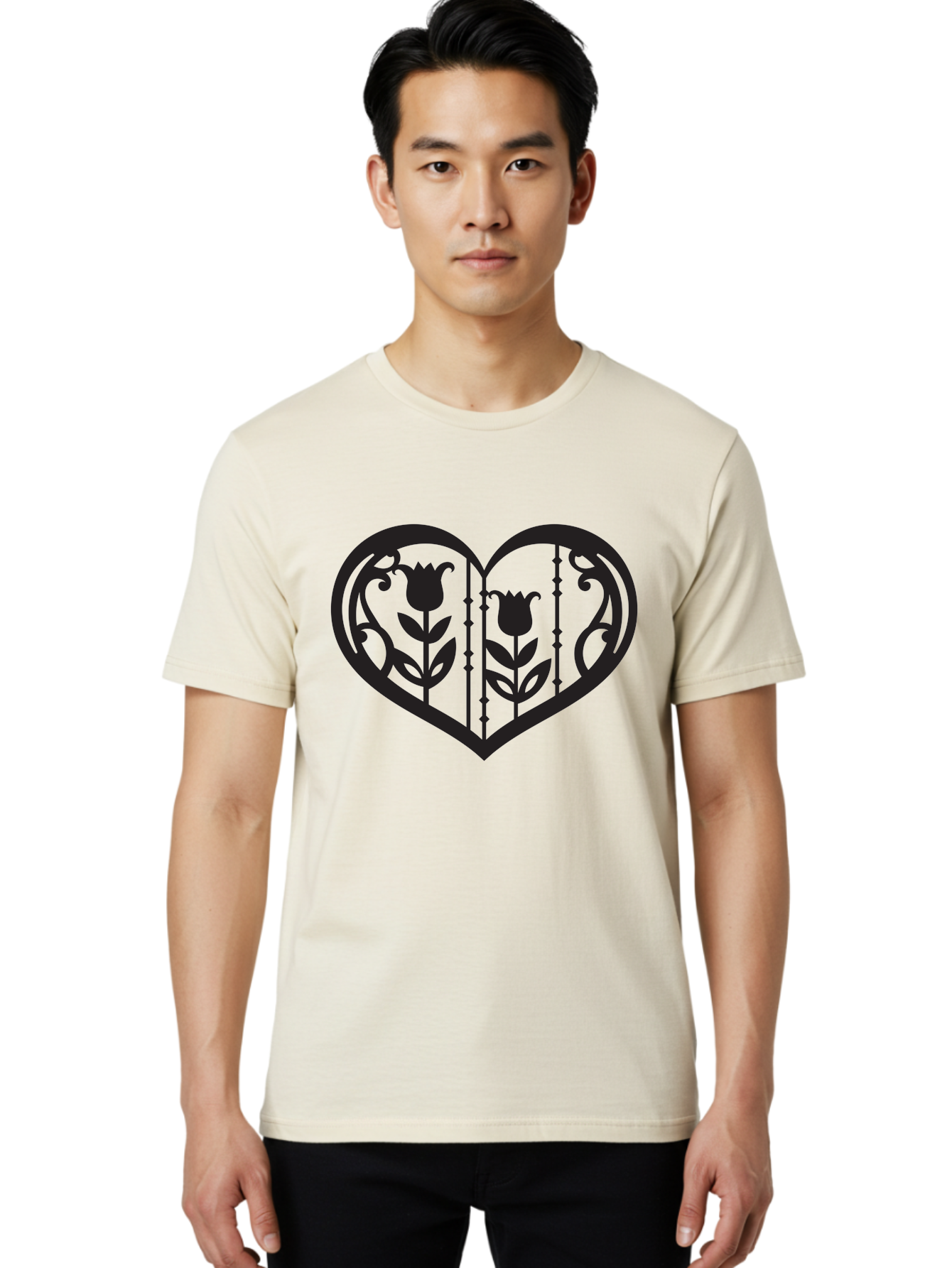 tulip design, heart shape, floral pattern, love symbol, decorative art, Valentine's theme, beautiful flowers 18