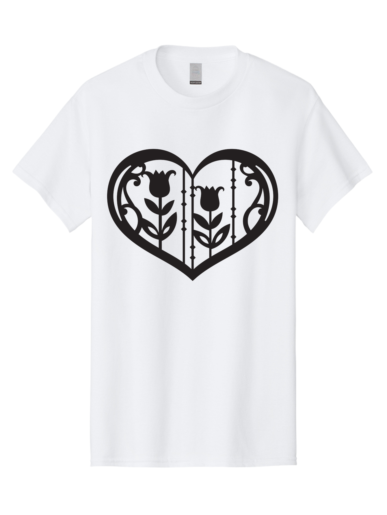 tulip design, heart shape, floral pattern, love symbol, decorative art, Valentine's theme, beautiful flowers 29