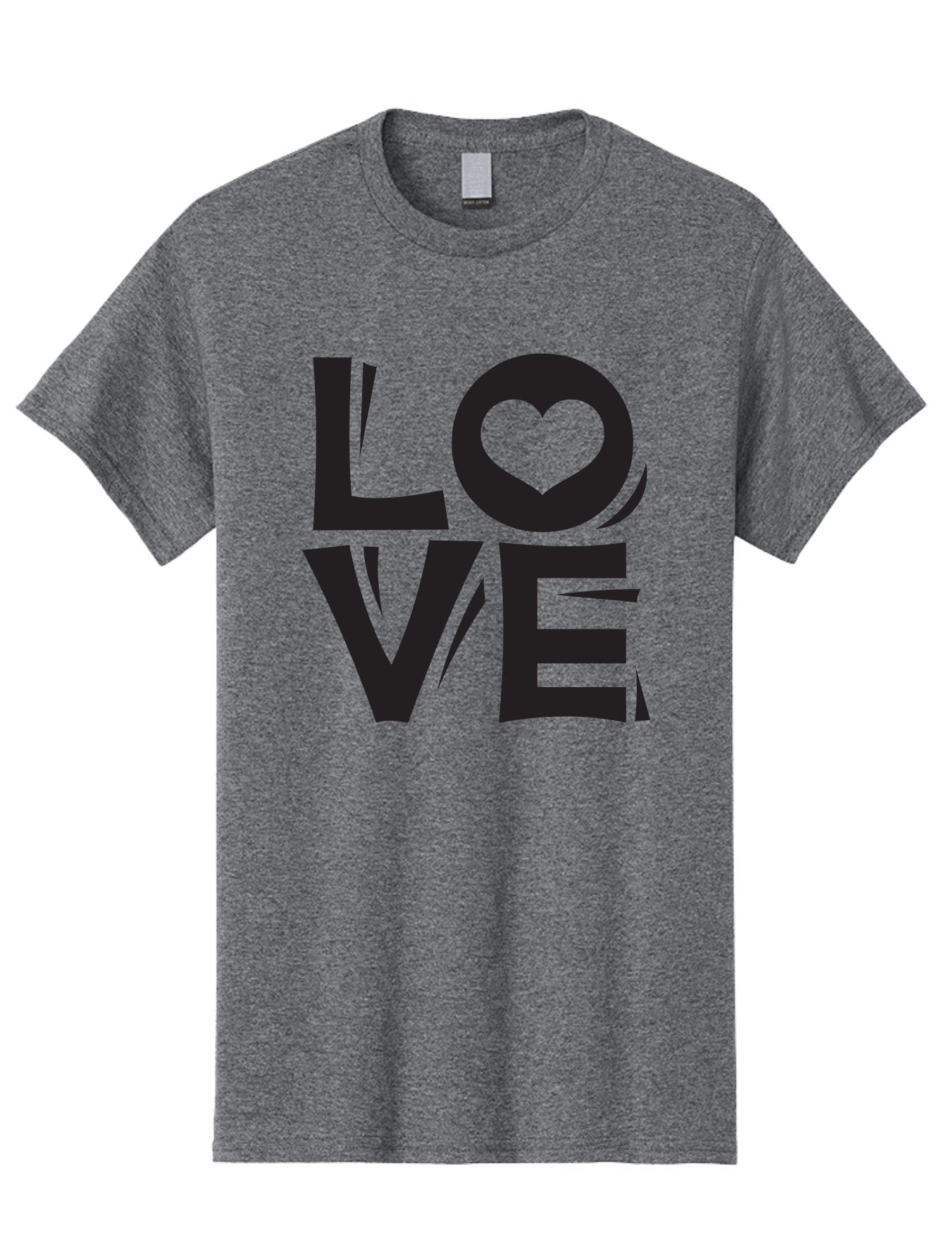 Love-1 Men'S Graphic Tee, 100% Cotton, Comfortable Casual Summer Wear, Machine Washable, Love Typography, Heart Symbol, Black Lettering, Bold Font, Quirky Design, Love Message, Abstract Art, Modern Style Aab289 6