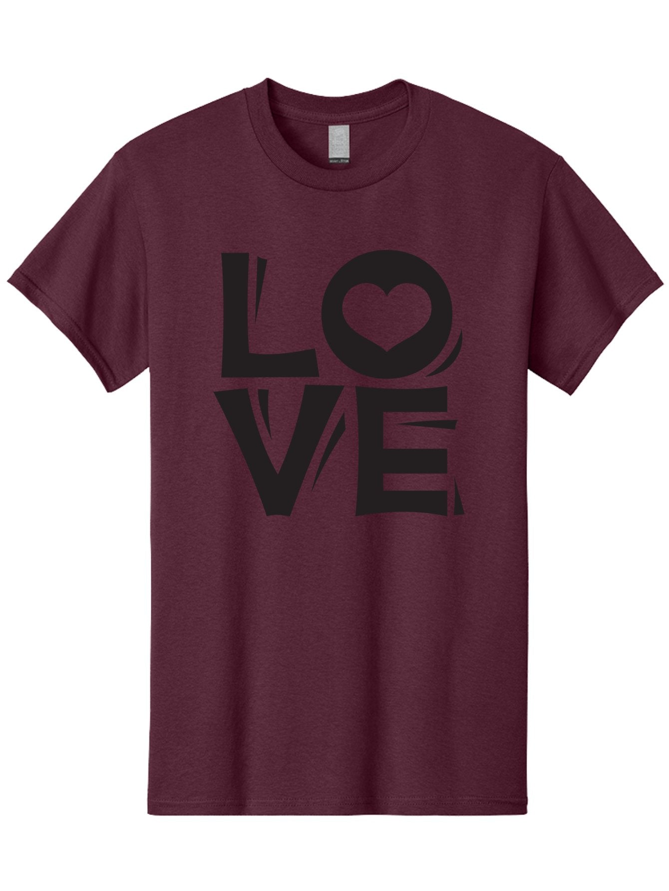 Love-1 Men'S Graphic Tee, 100% Cotton, Comfortable Casual Summer Wear, Machine Washable, Love Typography, Heart Symbol, Black Lettering, Bold Font, Quirky Design, Love Message, Abstract Art, Modern Style Aab289