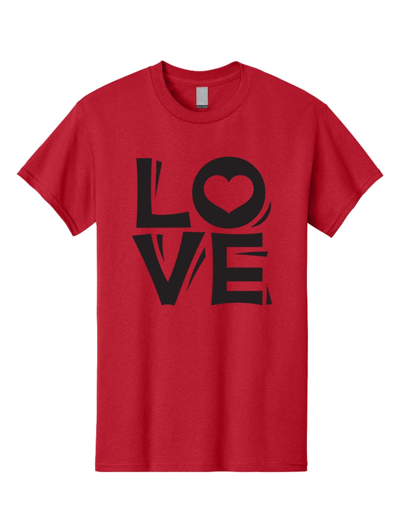 Love-1 Men'S Graphic Tee, 100% Cotton, Comfortable Casual Summer Wear, Machine Washable, Love Typography, Heart Symbol, Black Lettering, Bold Font, Quirky Design, Love Message, Abstract Art, Modern Style Aab289 7