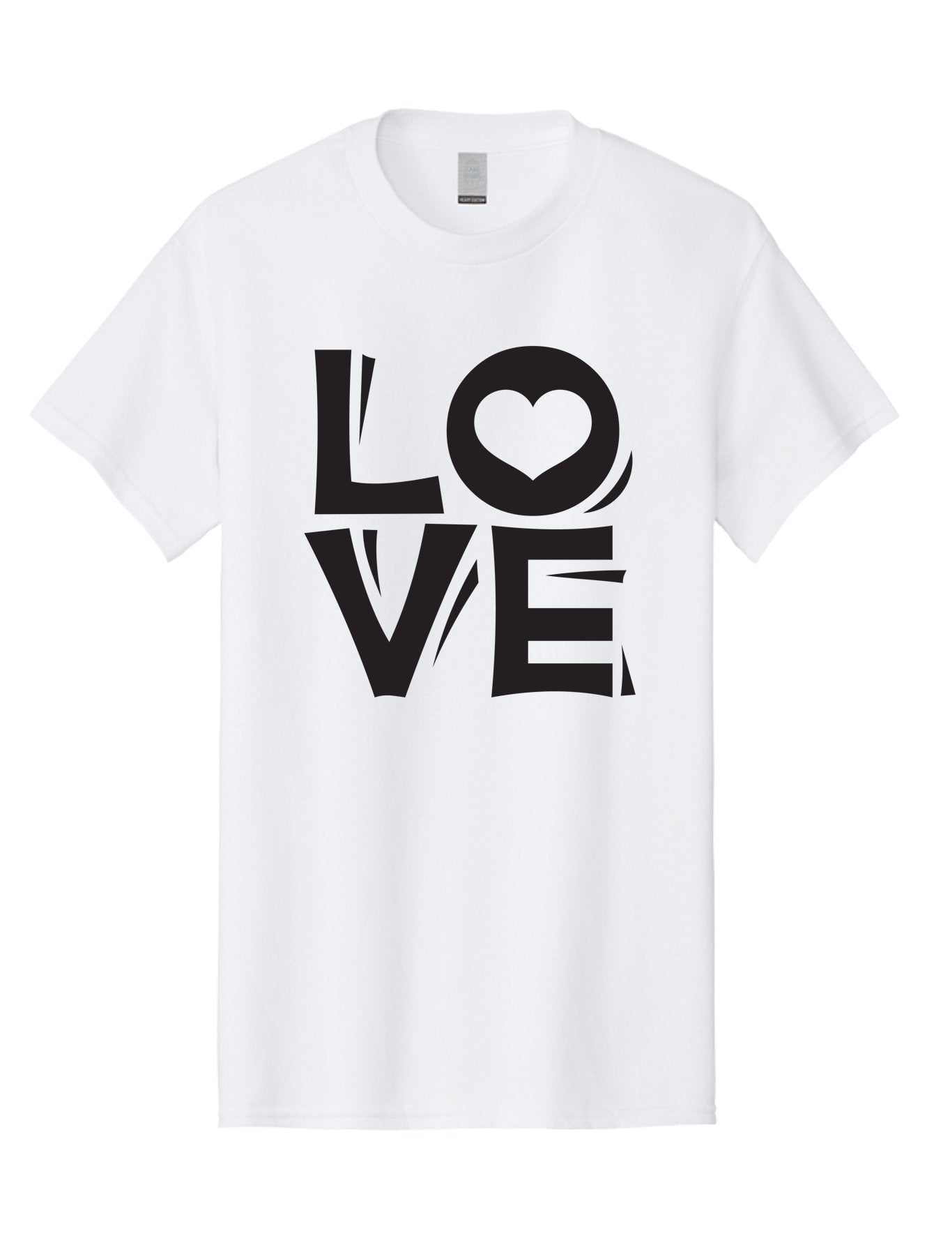 Love-1 Men'S Graphic Tee, 100% Cotton, Comfortable Casual Summer Wear, Machine Washable, Love Typography, Heart Symbol, Black Lettering, Bold Font, Quirky Design, Love Message, Abstract Art, Modern Style Aab289
