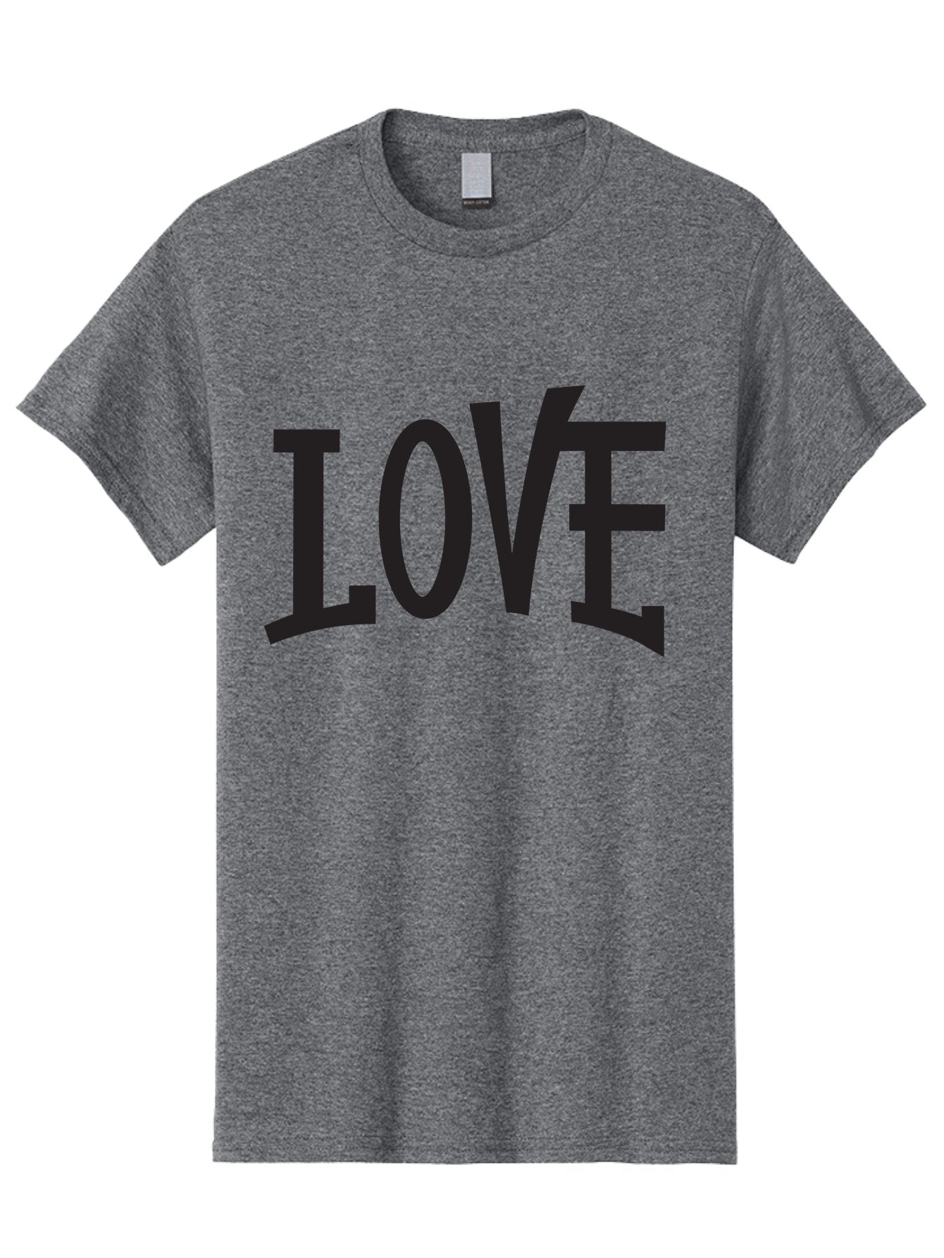 Love-2 Men'S Graphic Tee, 100% Cotton, Comfortable Casual Summer Wear, Machine Washable, Love Typography, Black Font, Bold Letters, Emotional Words, Heartfelt Expression, Love Quote, Typographic Art Aab290