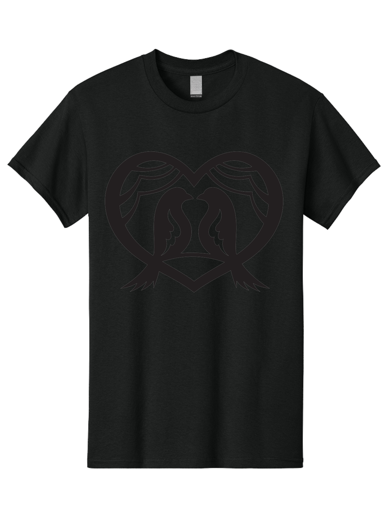 Love-Birds Men'S Graphic Tee, 100% Cotton, Comfortable Casual Summer Wear, Machine Washable, Two Doves, Doves Kissing, Heart Shape, Symbol Of Love, Peaceful Doves, Love Birds, Heart Symbol, Gentle Creatures, Symbolic Art, Dove Hearts Aab293