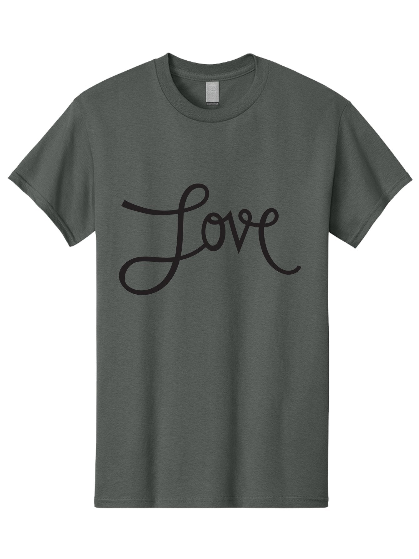 Love Men'S Graphic Tee, 100% Cotton, Comfortable Casual Summer Wear, Machine Washable, Love Typography, Cursive Font, Black Text, Romantic Quote, Affectionate Message, Heartwarming Phrase, Elegant Script Aab294 14