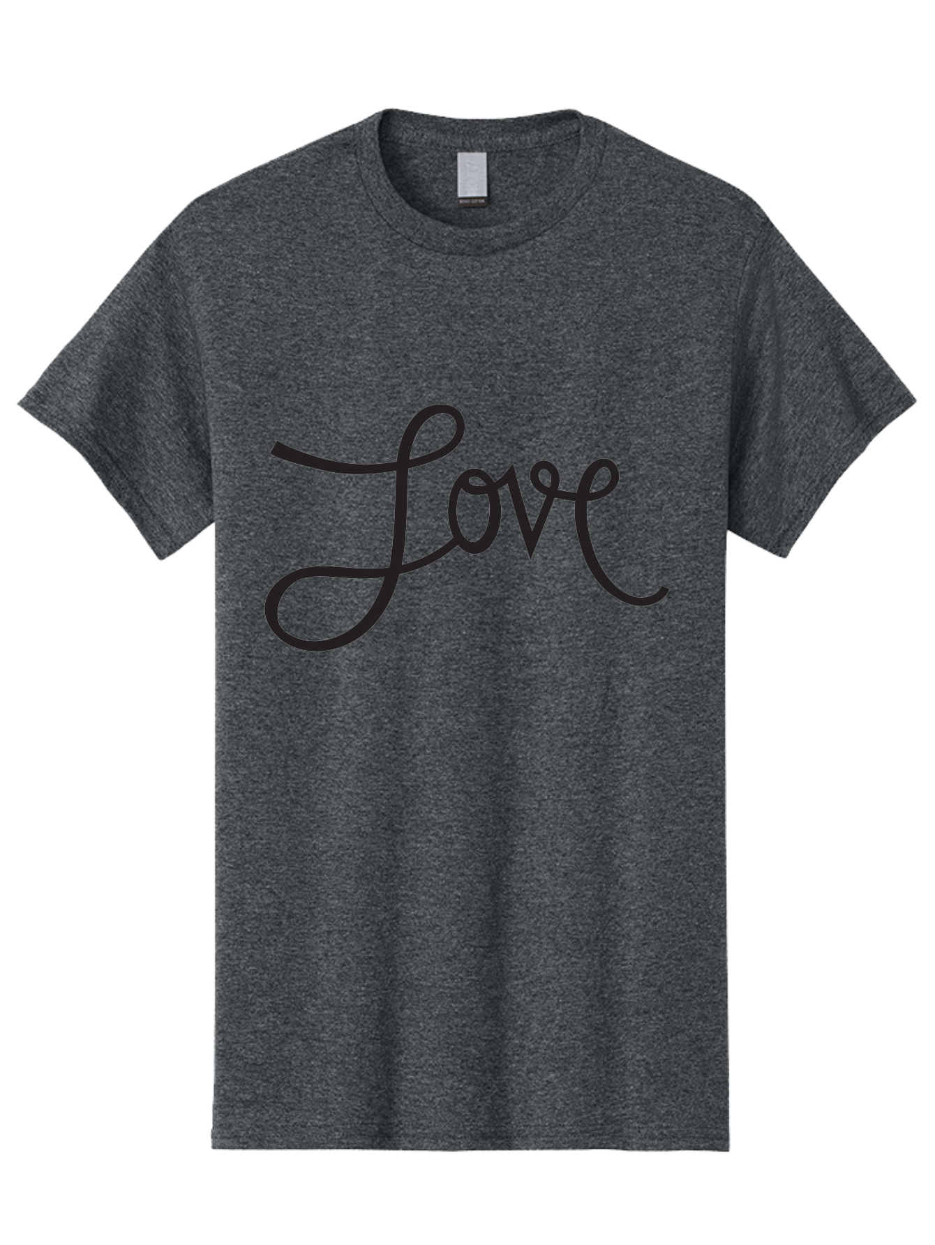 Love Men'S Graphic Tee, 100% Cotton, Comfortable Casual Summer Wear, Machine Washable, Love Typography, Cursive Font, Black Text, Romantic Quote, Affectionate Message, Heartwarming Phrase, Elegant Script Aab294 15