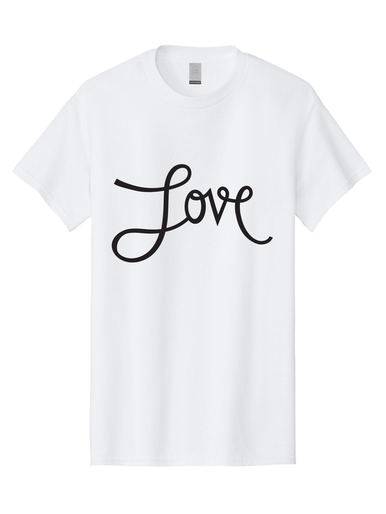 Love Men'S Graphic Tee, 100% Cotton, Comfortable Casual Summer Wear, Machine Washable, Love Typography, Cursive Font, Black Text, Romantic Quote, Affectionate Message, Heartwarming Phrase, Elegant Script Aab294 11