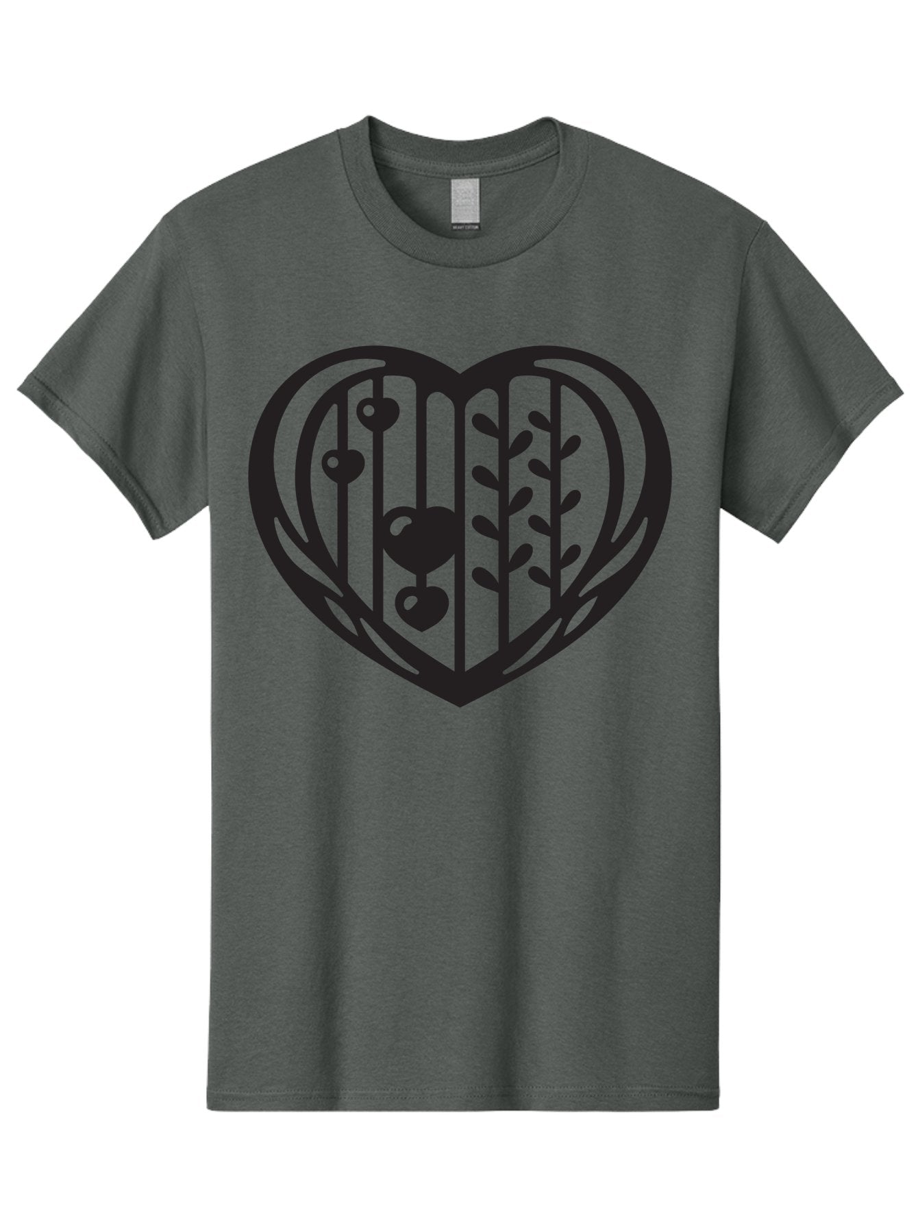 Mobile-Cage-Heart Men'S Graphic Tee, 100% Cotton, Comfortable Casual Summer Wear, Machine Washable, Heart-Shaped Cage, Bird Trapped, Love Symbol, Restricted Freedom, Emotional Confinement, Symbol Of Love, Heart, Birdcage Aab295 13