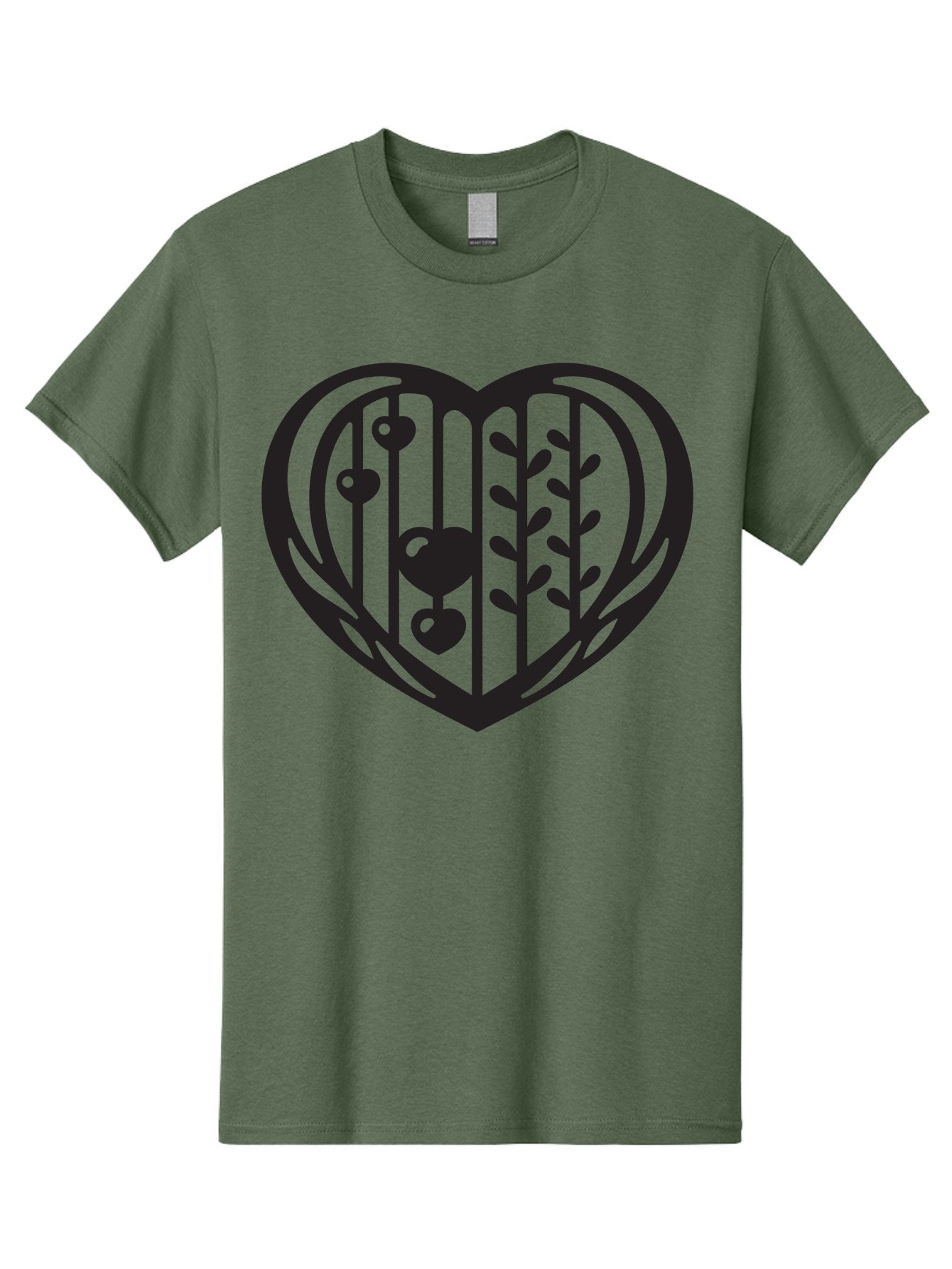 Mobile-Cage-Heart Men'S Graphic Tee, 100% Cotton, Comfortable Casual Summer Wear, Machine Washable, Heart-Shaped Cage, Bird Trapped, Love Symbol, Restricted Freedom, Emotional Confinement, Symbol Of Love, Heart, Birdcage Aab295 11