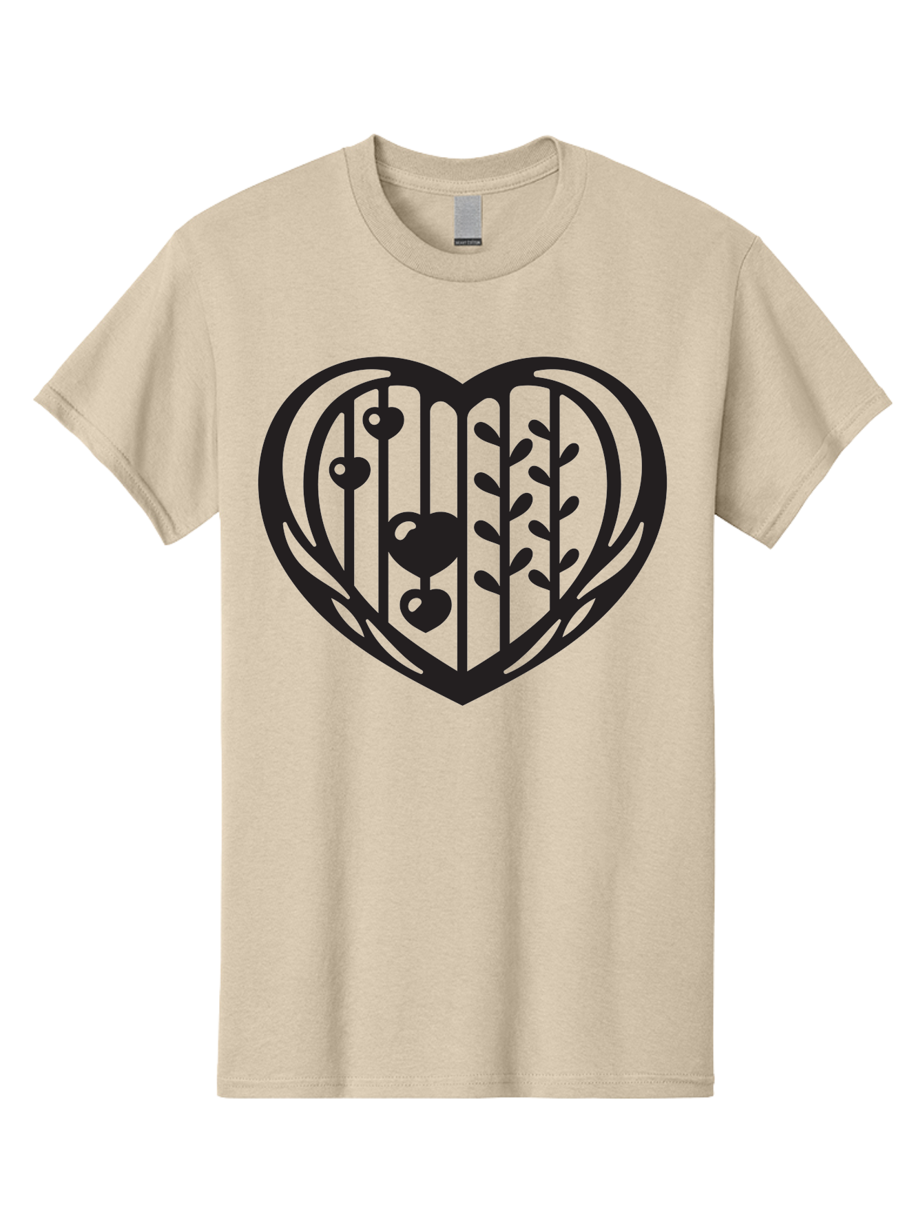 Mobile-Cage-Heart Men'S Graphic Tee, 100% Cotton, Comfortable Casual Summer Wear, Machine Washable, Heart-Shaped Cage, Bird Trapped, Love Symbol, Restricted Freedom, Emotional Confinement, Symbol Of Love, Heart, Birdcage Aab295 25