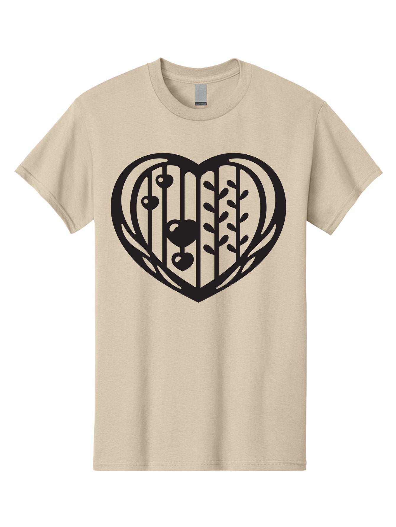 Mobile-Cage-Heart Men'S Graphic Tee, 100% Cotton, Comfortable Casual Summer Wear, Machine Washable, Heart-Shaped Cage, Bird Trapped, Love Symbol, Restricted Freedom, Emotional Confinement, Symbol Of Love, Heart, Birdcage Aab295 7