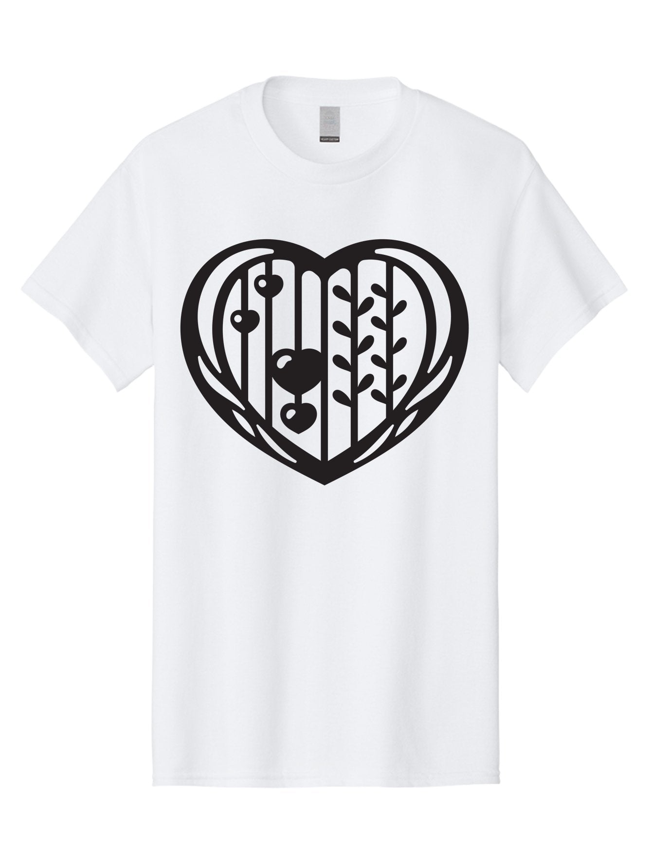 Mobile-Cage-Heart Men'S Graphic Tee, 100% Cotton, Comfortable Casual Summer Wear, Machine Washable, Heart-Shaped Cage, Bird Trapped, Love Symbol, Restricted Freedom, Emotional Confinement, Symbol Of Love, Heart, Birdcage Aab295 14
