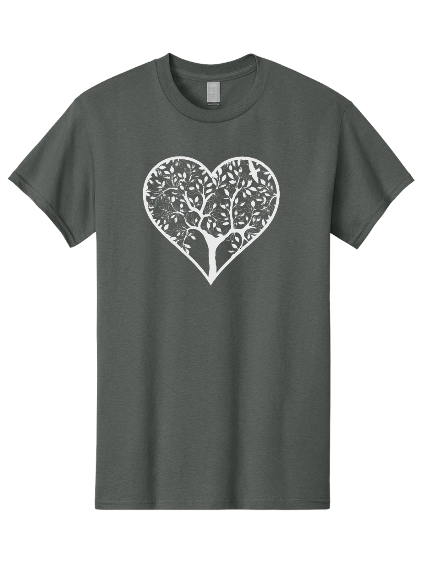 Tree-Of-Life-Heart Men'S Graphic Tee, 100% Cotton, Comfortable Casual Summer Wear, Machine Washable, Tree In Heart Shape, Leafy Branches, Symbolic Art, Love And Nature, Heart-Shaped Tree, Intricate Design, Symbolic Representation, Aab308 29