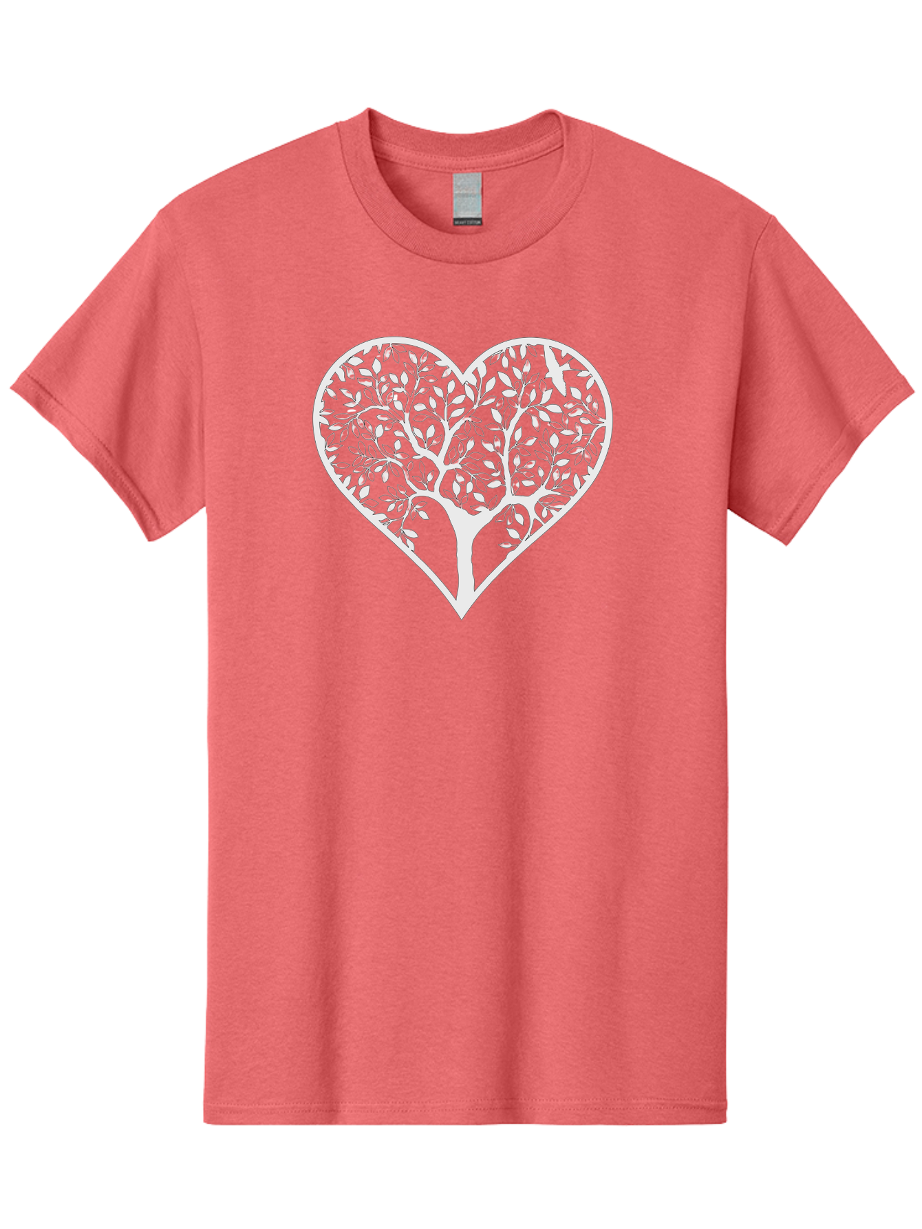 Tree-Of-Life-Heart Men'S Graphic Tee, 100% Cotton, Comfortable Casual Summer Wear, Machine Washable, Tree In Heart Shape, Leafy Branches, Symbolic Art, Love And Nature, Heart-Shaped Tree, Intricate Design, Symbolic Representation, Aab308 15