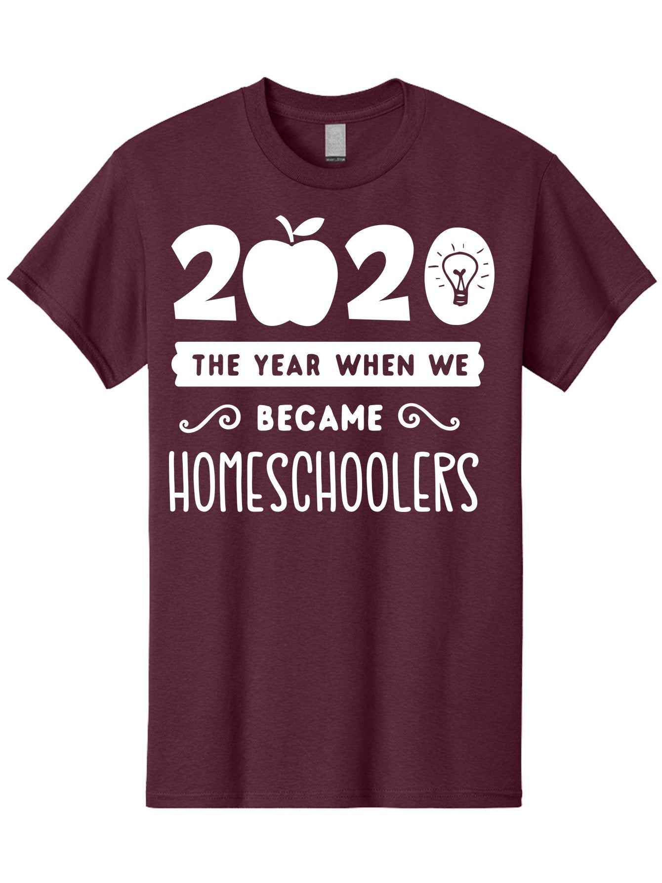 2020-The-Year-When-We-Became-Homeschoolers-1 Men'S Graphic Tee, 100% Cotton, Comfortable Casual Summer Wear, Machine Washable, Homeschooling, Online Learning, Covid-19, 2020, Education, Homeschoolers, Alternative Schooling, Home Education, Aab309 8