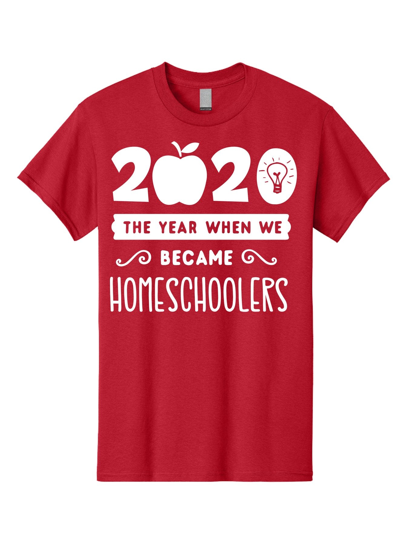2020-The-Year-When-We-Became-Homeschoolers-1 Men'S Graphic Tee, 100% Cotton, Comfortable Casual Summer Wear, Machine Washable, Homeschooling, Online Learning, Covid-19, 2020, Education, Homeschoolers, Alternative Schooling, Home Education, Aab309 5