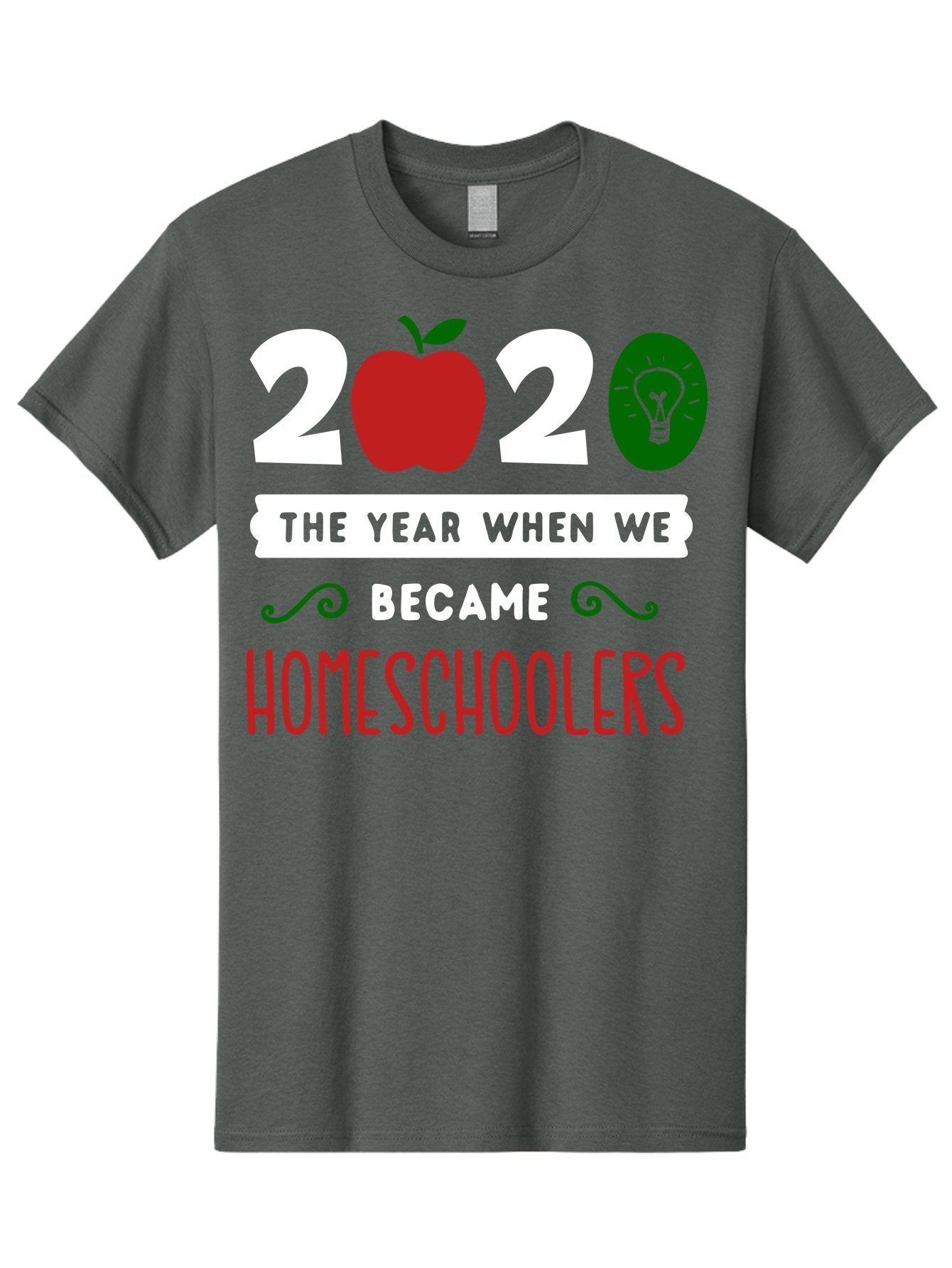 2020-The-Year-When-We-Became-Homeschoolers-2 Men'S Graphic Tee, 100% Cotton, Comfortable Casual Summer Wear, Machine Washable, Homeschooling, 2020, Year Of Change, Education, Learning At Home, Homeschoolers, New Normal, Covid-19 Impact, Aab310 8