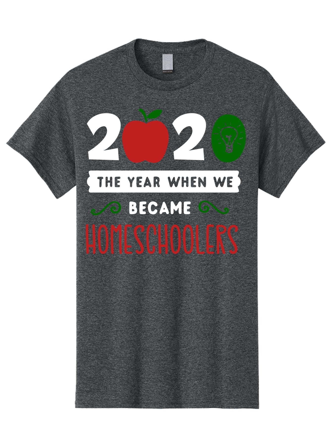 2020-The-Year-When-We-Became-Homeschoolers-2 Men'S Graphic Tee, 100% Cotton, Comfortable Casual Summer Wear, Machine Washable, Homeschooling, 2020, Year Of Change, Education, Learning At Home, Homeschoolers, New Normal, Covid-19 Impact, Aab310 7