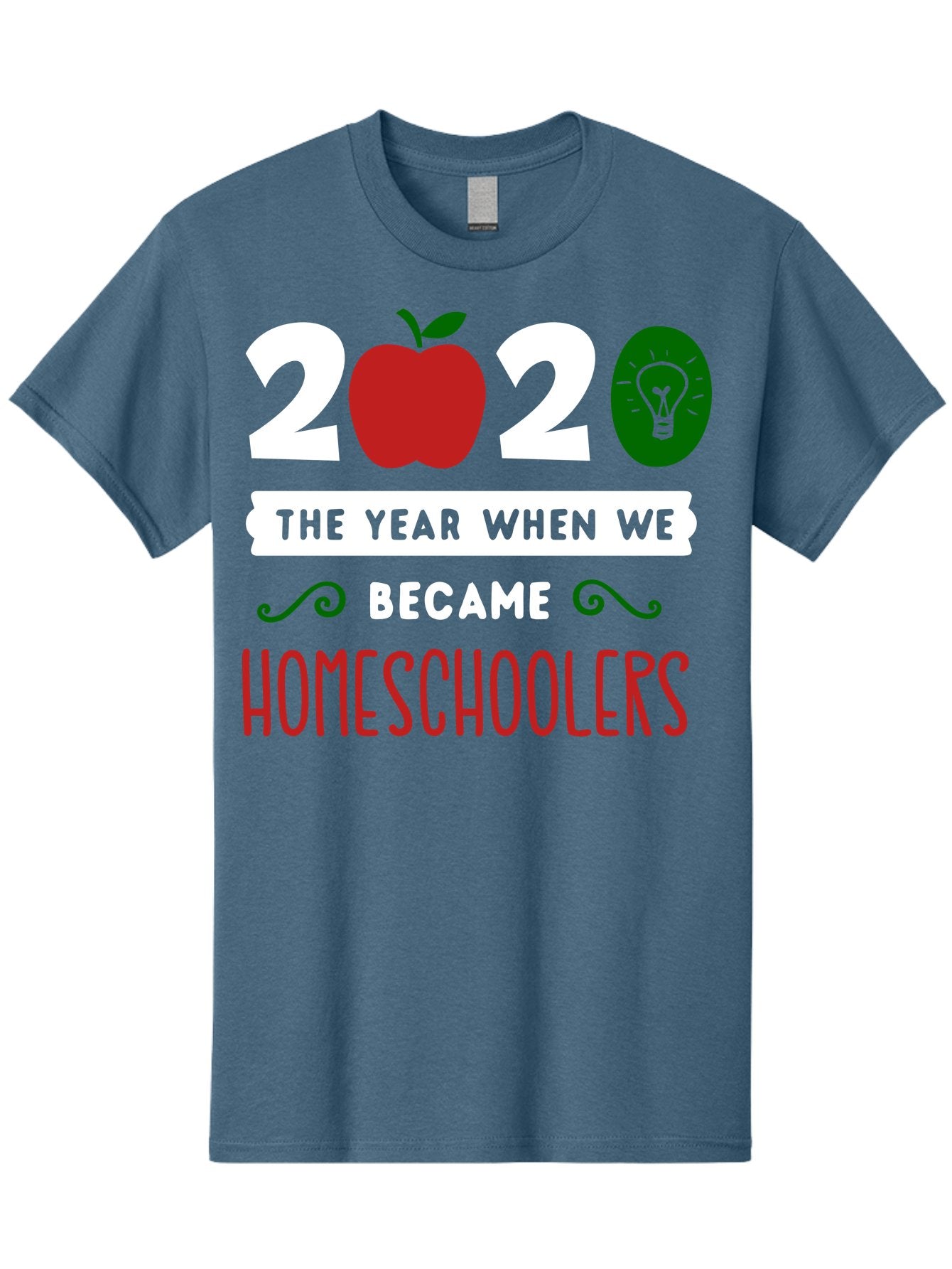 2020-The-Year-When-We-Became-Homeschoolers-2 Men'S Graphic Tee, 100% Cotton, Comfortable Casual Summer Wear, Machine Washable, Homeschooling, 2020, Year Of Change, Education, Learning At Home, Homeschoolers, New Normal, Covid-19 Impact, Aab310 6