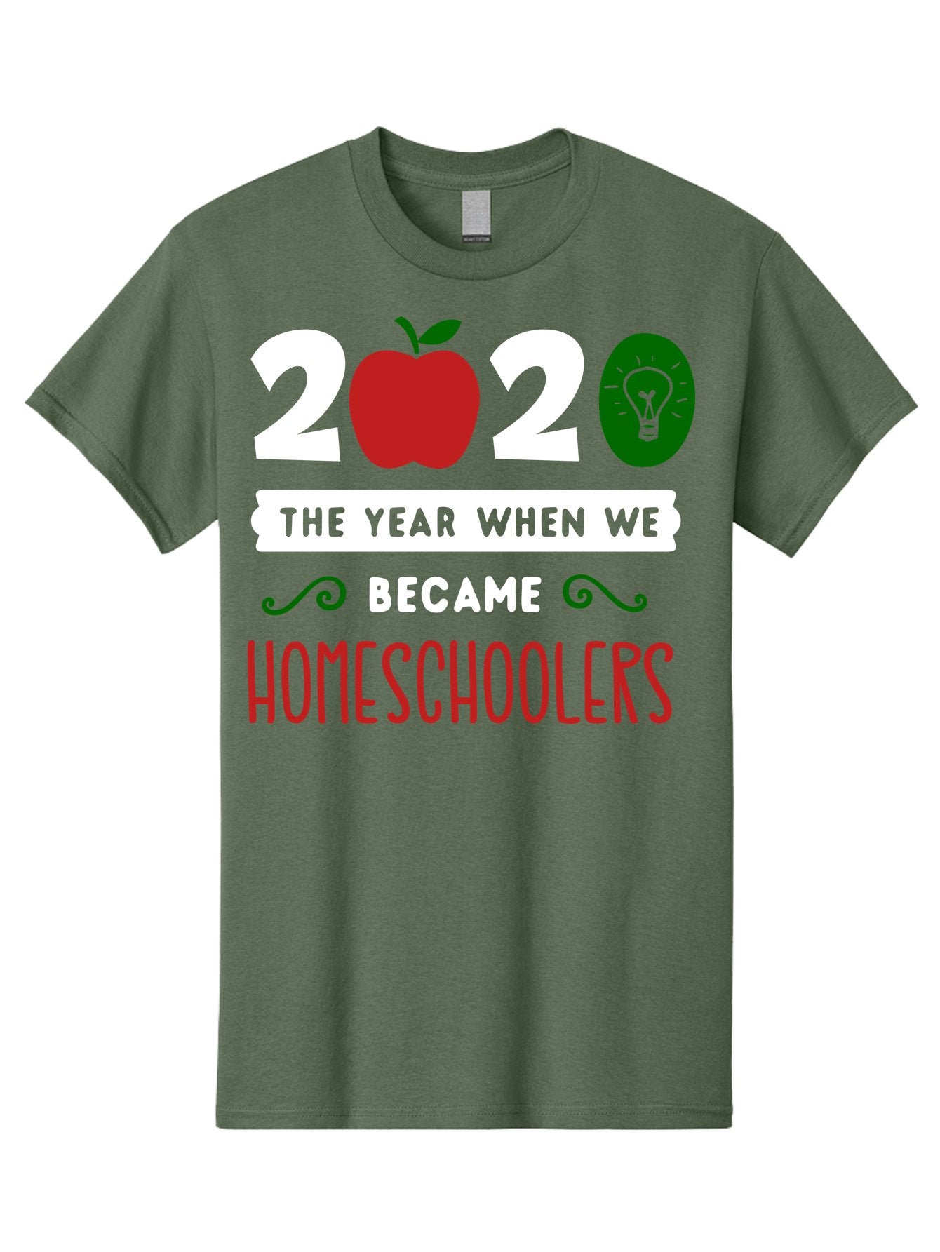 2020-The-Year-When-We-Became-Homeschoolers-2 Men'S Graphic Tee, 100% Cotton, Comfortable Casual Summer Wear, Machine Washable, Homeschooling, 2020, Year Of Change, Education, Learning At Home, Homeschoolers, New Normal, Covid-19 Impact, Aab310 3