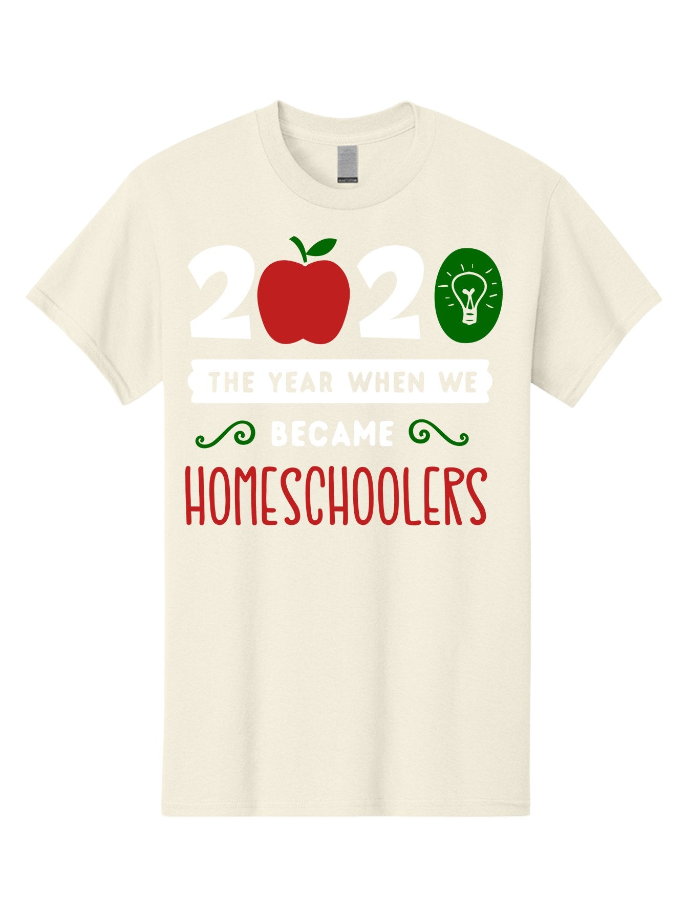 2020-The-Year-When-We-Became-Homeschoolers-2 Men'S Graphic Tee, 100% Cotton, Comfortable Casual Summer Wear, Machine Washable, Homeschooling, 2020, Year Of Change, Education, Learning At Home, Homeschoolers, New Normal, Covid-19 Impact, Aab310