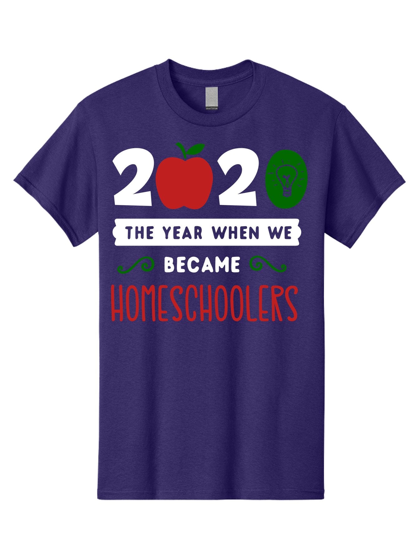 2020-The-Year-When-We-Became-Homeschoolers-2 Men'S Graphic Tee, 100% Cotton, Comfortable Casual Summer Wear, Machine Washable, Homeschooling, 2020, Year Of Change, Education, Learning At Home, Homeschoolers, New Normal, Covid-19 Impact, Aab310 4