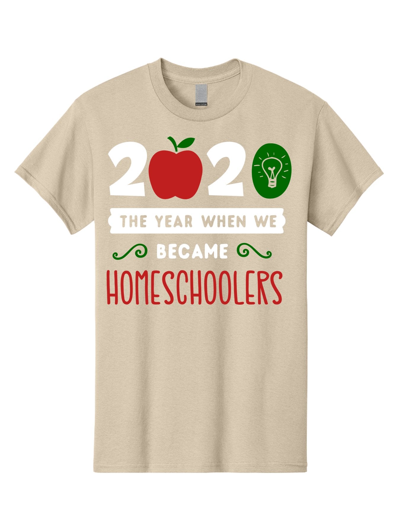 2020-The-Year-When-We-Became-Homeschoolers-2 Men'S Graphic Tee, 100% Cotton, Comfortable Casual Summer Wear, Machine Washable, Homeschooling, 2020, Year Of Change, Education, Learning At Home, Homeschoolers, New Normal, Covid-19 Impact, Aab310 15