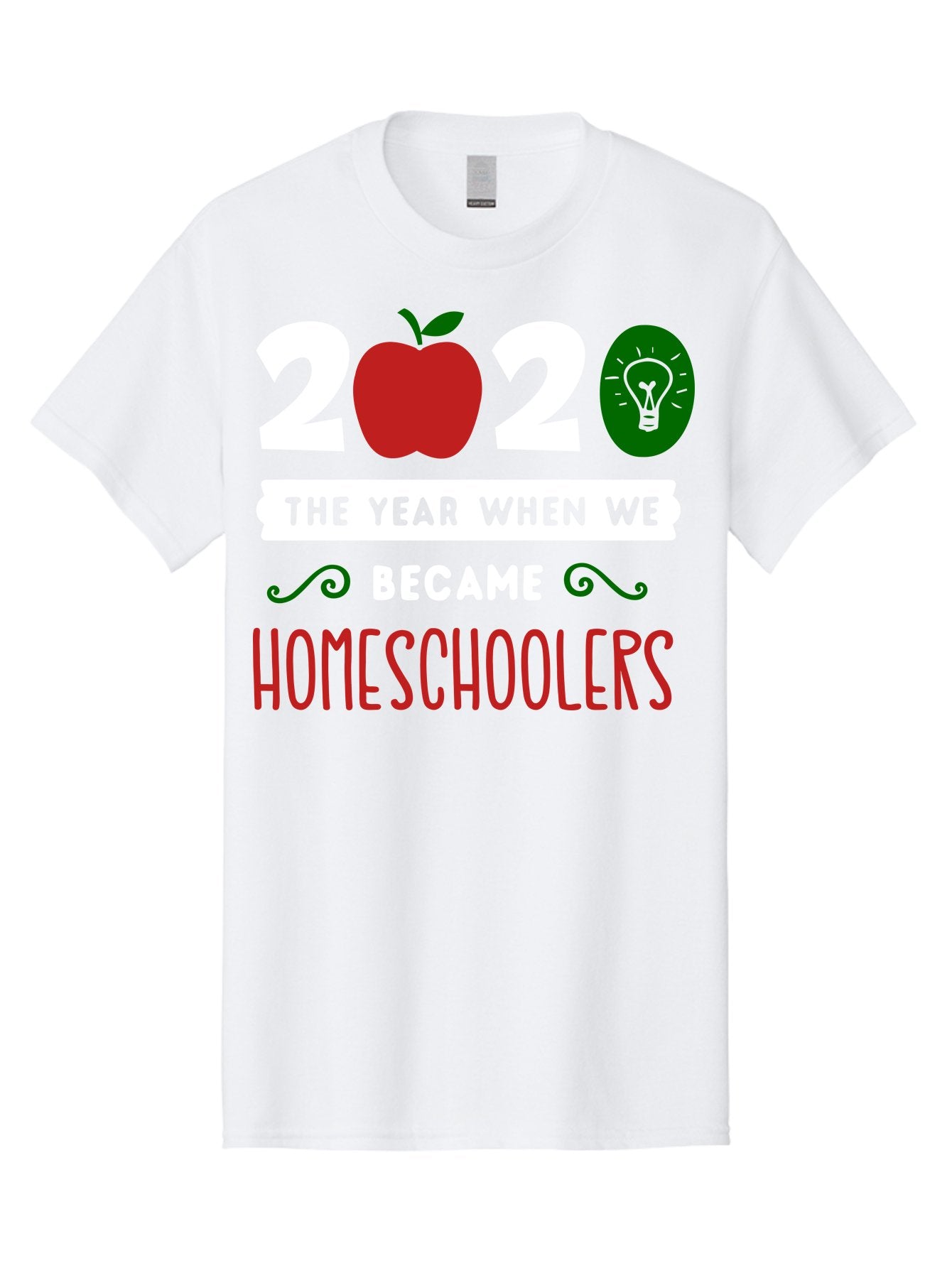 2020-The-Year-When-We-Became-Homeschoolers-2 Men'S Graphic Tee, 100% Cotton, Comfortable Casual Summer Wear, Machine Washable, Homeschooling, 2020, Year Of Change, Education, Learning At Home, Homeschoolers, New Normal, Covid-19 Impact, Aab310 14