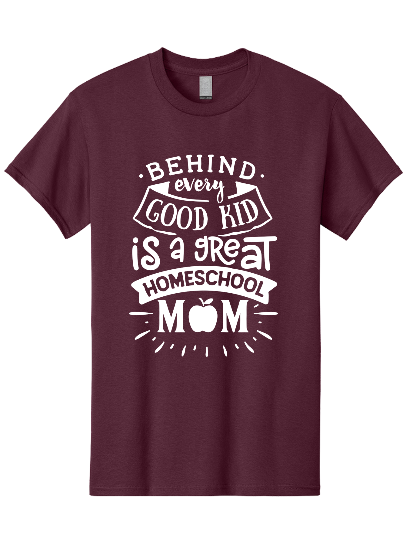Behind-Every-Good-Kid-1 Men'S Graphic Tee, 100% Cotton, Comfortable Casual Summer Wear, Machine Washable, Homeschool Mom Appreciation, Proud Parent, Education Support, Homeschooling Journey, Dedicated Mother, Behind Every Good Kid Aab313 17