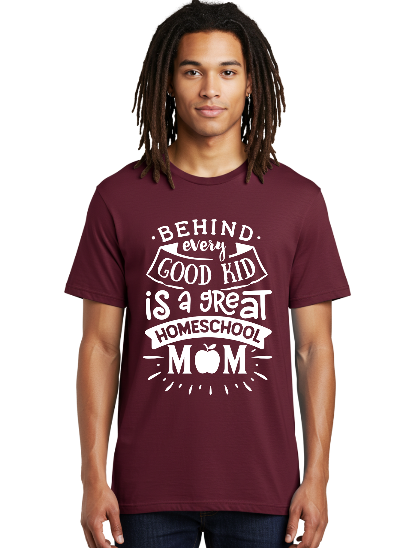 Behind-Every-Good-Kid-1 Men'S Graphic Tee, 100% Cotton, Comfortable Casual Summer Wear, Machine Washable, Homeschool Mom Appreciation, Proud Parent, Education Support, Homeschooling Journey, Dedicated Mother, Behind Every Good Kid Aab313 18