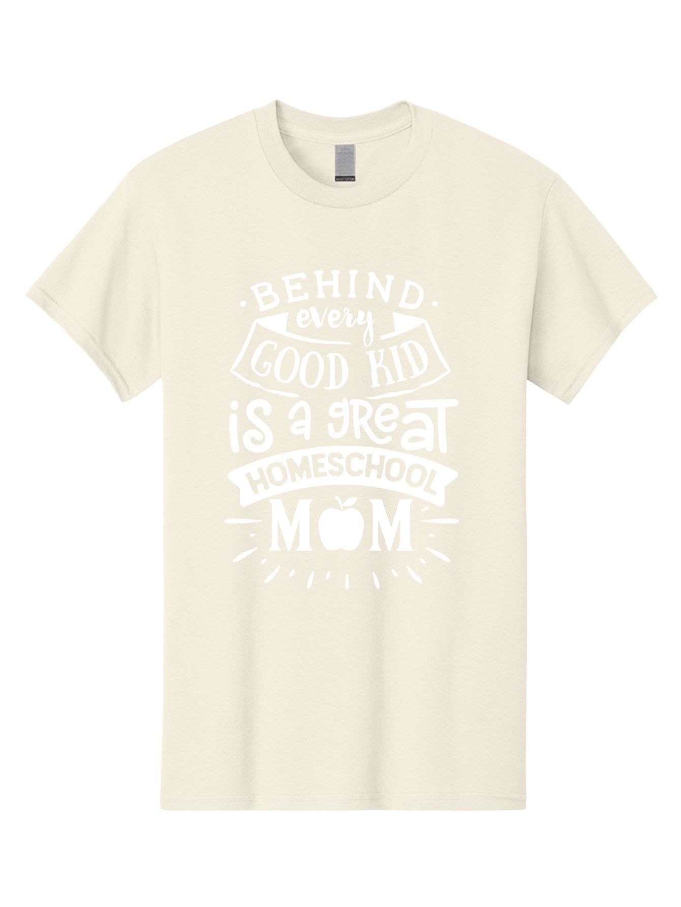 Behind-Every-Good-Kid-1 Men'S Graphic Tee, 100% Cotton, Comfortable Casual Summer Wear, Machine Washable, Homeschool Mom Appreciation, Proud Parent, Education Support, Homeschooling Journey, Dedicated Mother, Behind Every Good Kid Aab313