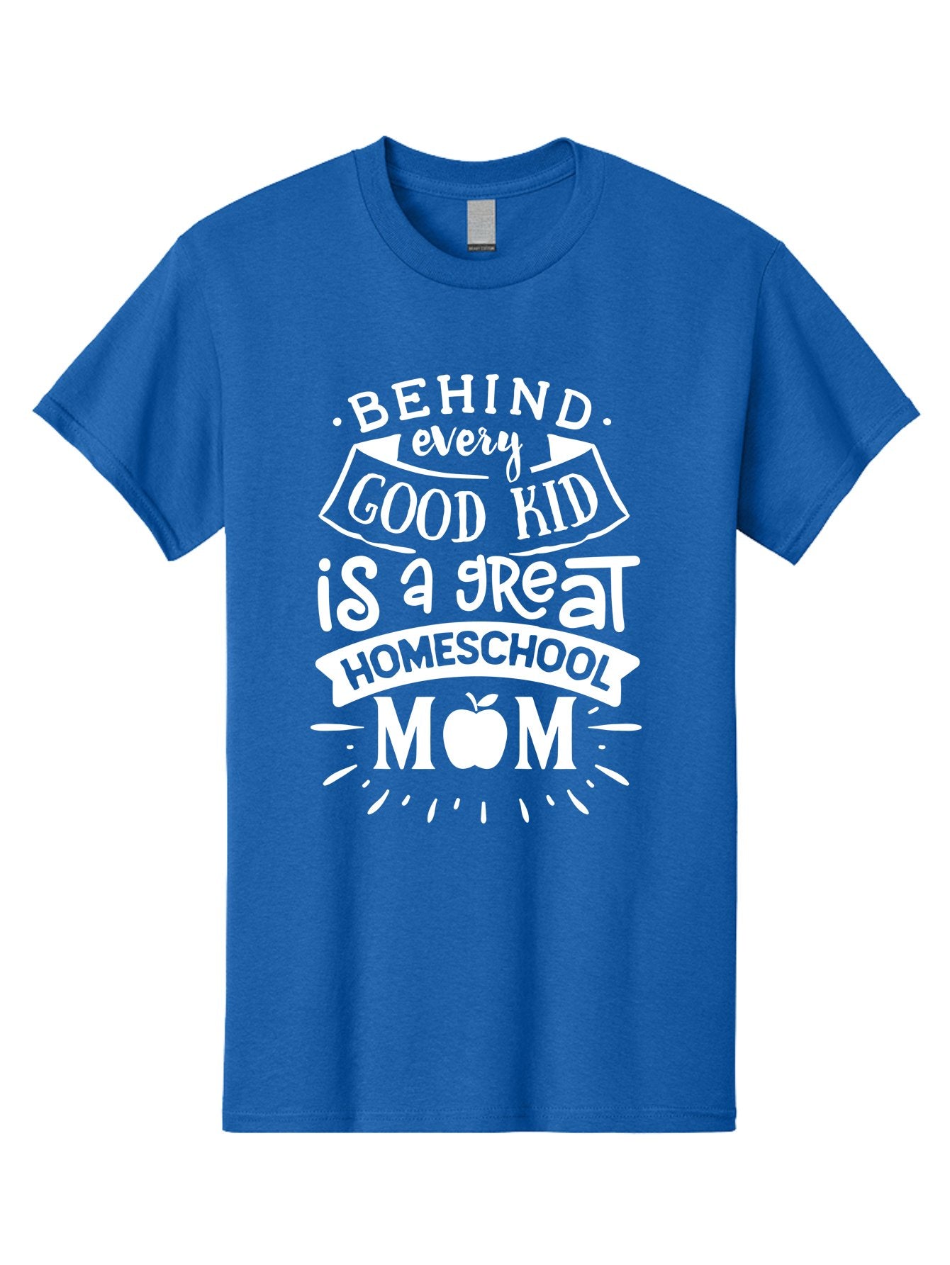 Behind-Every-Good-Kid-1 Men'S Graphic Tee, 100% Cotton, Comfortable Casual Summer Wear, Machine Washable, Homeschool Mom Appreciation, Proud Parent, Education Support, Homeschooling Journey, Dedicated Mother, Behind Every Good Kid Aab313