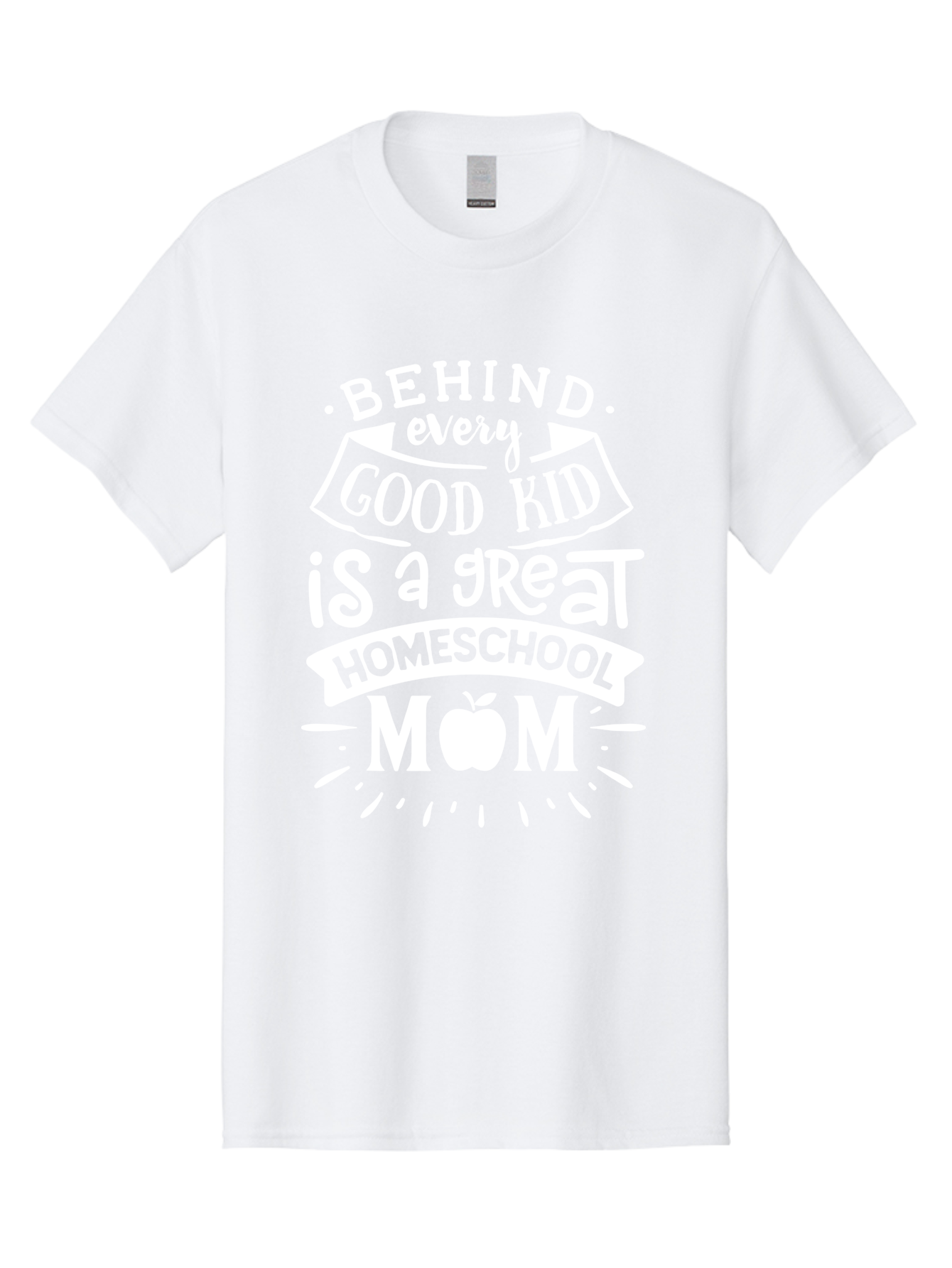 Behind-Every-Good-Kid-1 Men'S Graphic Tee, 100% Cotton, Comfortable Casual Summer Wear, Machine Washable, Homeschool Mom Appreciation, Proud Parent, Education Support, Homeschooling Journey, Dedicated Mother, Behind Every Good Kid Aab313 13