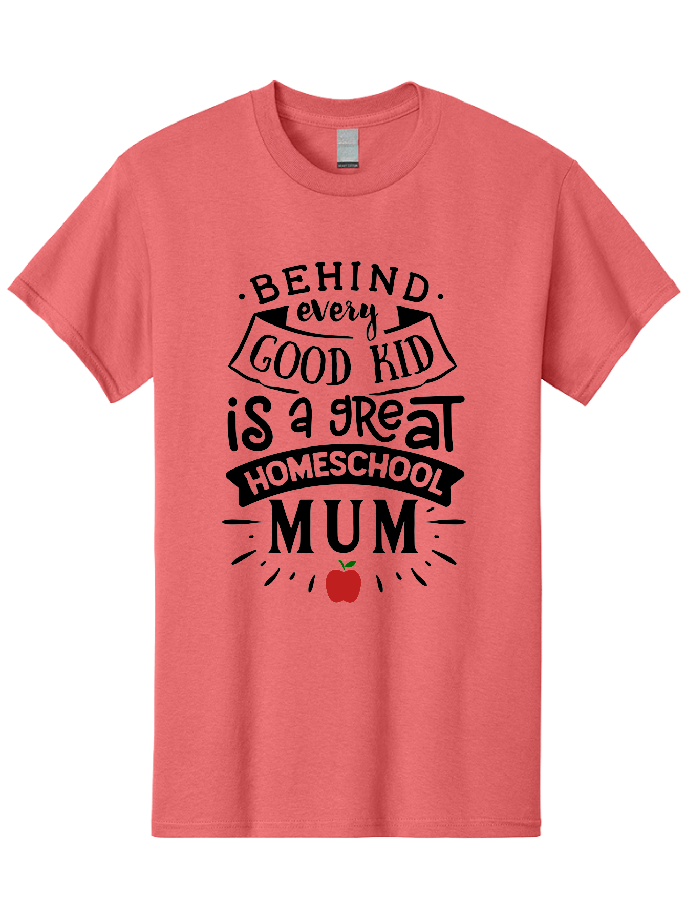 Behind-Every-Good-Kid-3 Men'S Graphic Tee, 100% Cotton, Comfortable Casual Summer Wear, Machine Washable, Homeschool Mum Appreciation, Proud Homeschool Parent, Supportive Mother, Homeschooling Journey, Behind Every Good Kid, Aab315 5
