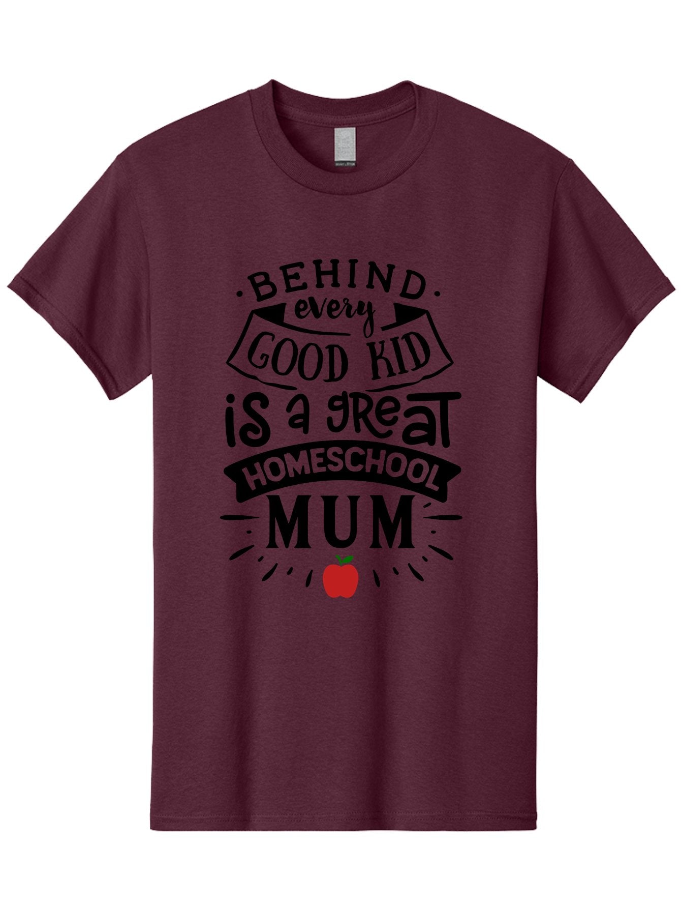 Behind-Every-Good-Kid-3 Men'S Graphic Tee, 100% Cotton, Comfortable Casual Summer Wear, Machine Washable, Homeschool Mum Appreciation, Proud Homeschool Parent, Supportive Mother, Homeschooling Journey, Behind Every Good Kid, Aab315 10