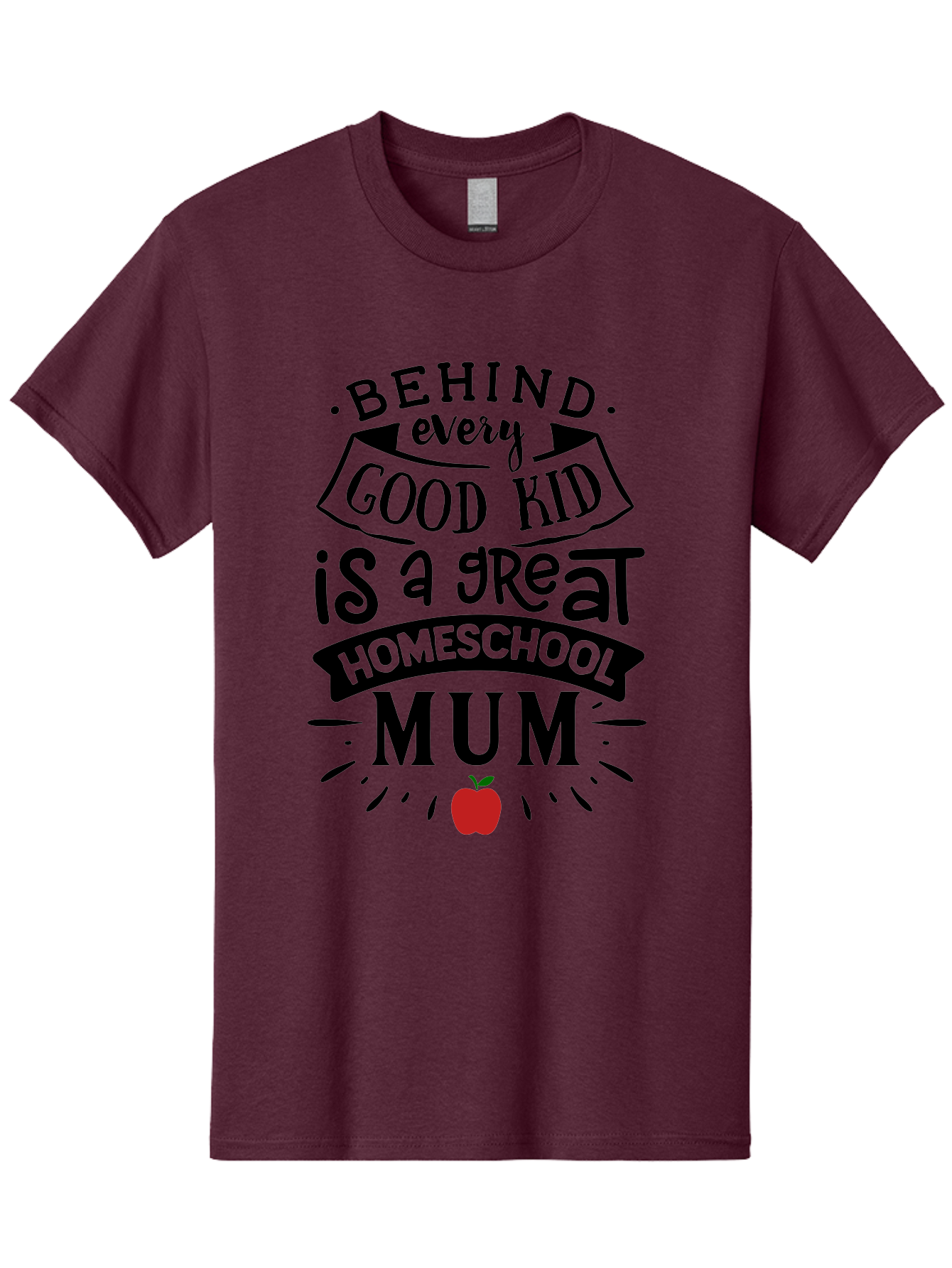 Behind-Every-Good-Kid-3 Men'S Graphic Tee, 100% Cotton, Comfortable Casual Summer Wear, Machine Washable, Homeschool Mum Appreciation, Proud Homeschool Parent, Supportive Mother, Homeschooling Journey, Behind Every Good Kid, Aab315 13