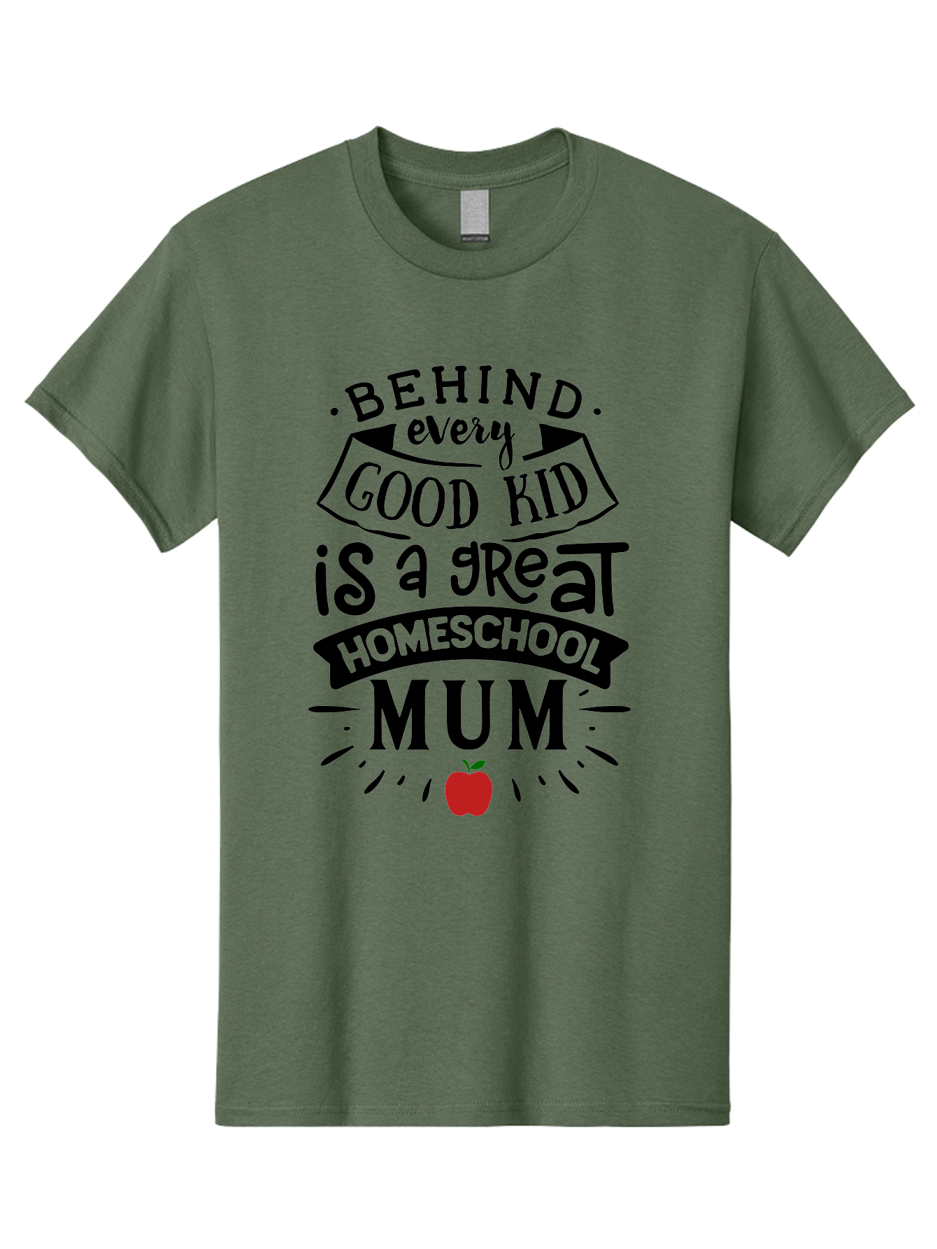 Behind-Every-Good-Kid-3 Men'S Graphic Tee, 100% Cotton, Comfortable Casual Summer Wear, Machine Washable, Homeschool Mum Appreciation, Proud Homeschool Parent, Supportive Mother, Homeschooling Journey, Behind Every Good Kid, Aab315 15