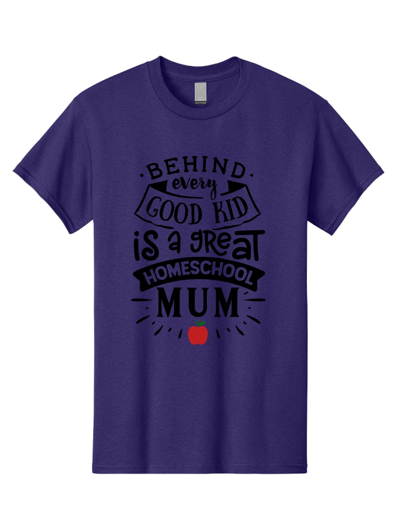 Behind-Every-Good-Kid-3 Men'S Graphic Tee, 100% Cotton, Comfortable Casual Summer Wear, Machine Washable, Homeschool Mum Appreciation, Proud Homeschool Parent, Supportive Mother, Homeschooling Journey, Behind Every Good Kid, Aab315 15