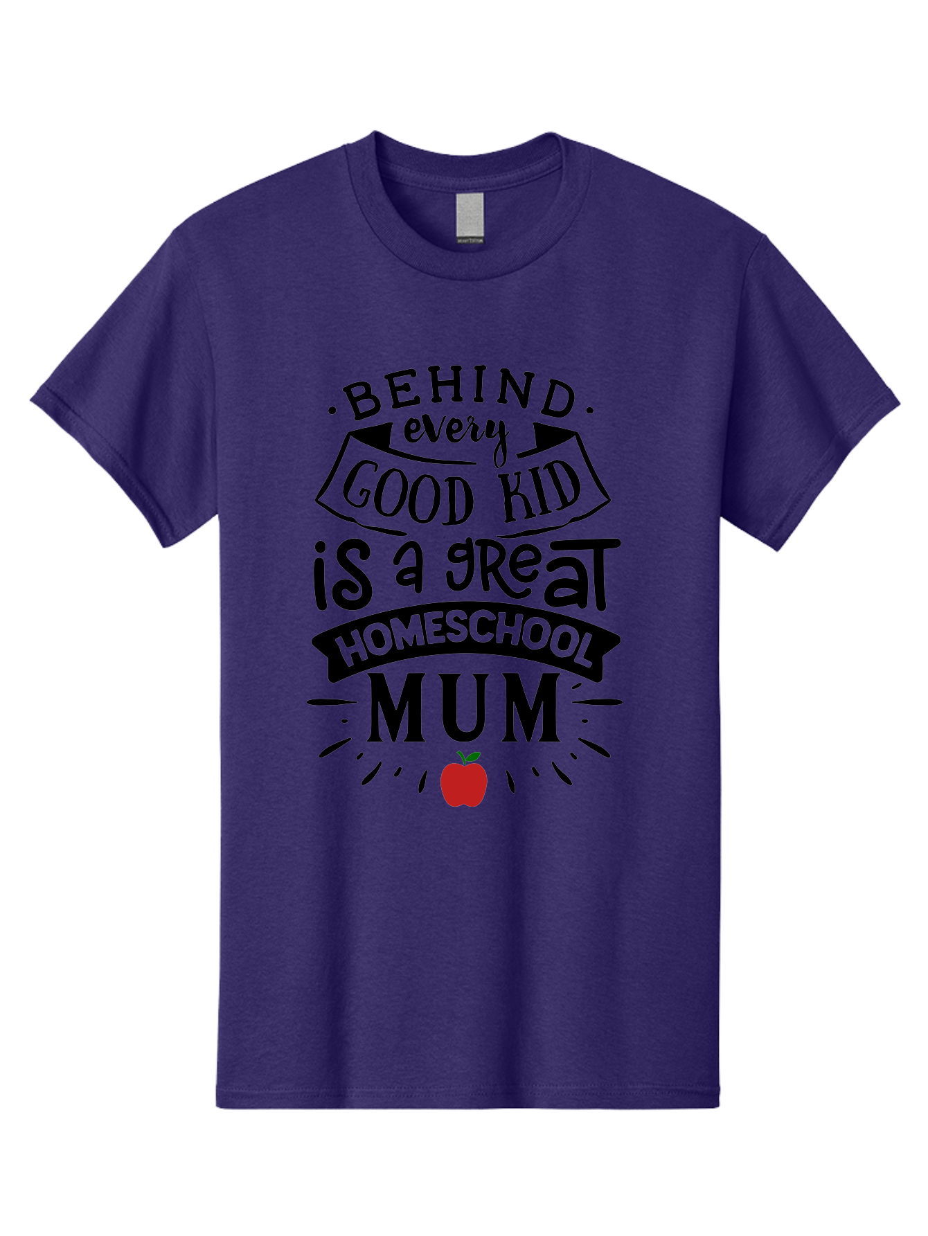 Behind-Every-Good-Kid-3 Men'S Graphic Tee, 100% Cotton, Comfortable Casual Summer Wear, Machine Washable, Homeschool Mum Appreciation, Proud Homeschool Parent, Supportive Mother, Homeschooling Journey, Behind Every Good Kid, Aab315 21
