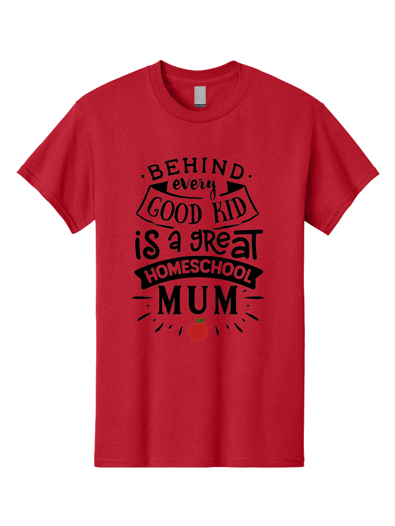 Behind-Every-Good-Kid-3 Men'S Graphic Tee, 100% Cotton, Comfortable Casual Summer Wear, Machine Washable, Homeschool Mum Appreciation, Proud Homeschool Parent, Supportive Mother, Homeschooling Journey, Behind Every Good Kid, Aab315 23