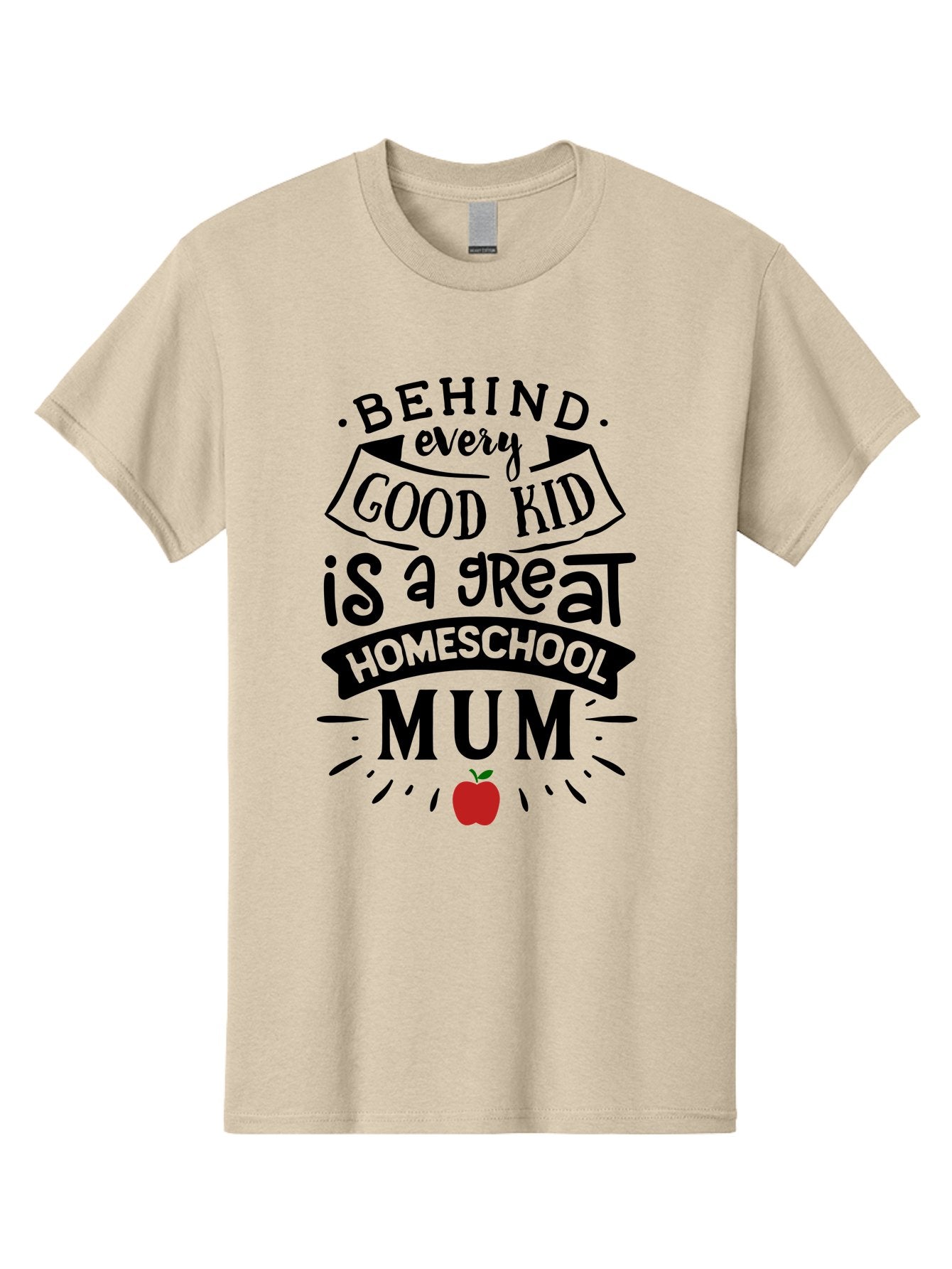 Behind-Every-Good-Kid-3 Men'S Graphic Tee, 100% Cotton, Comfortable Casual Summer Wear, Machine Washable, Homeschool Mum Appreciation, Proud Homeschool Parent, Supportive Mother, Homeschooling Journey, Behind Every Good Kid, Aab315 9