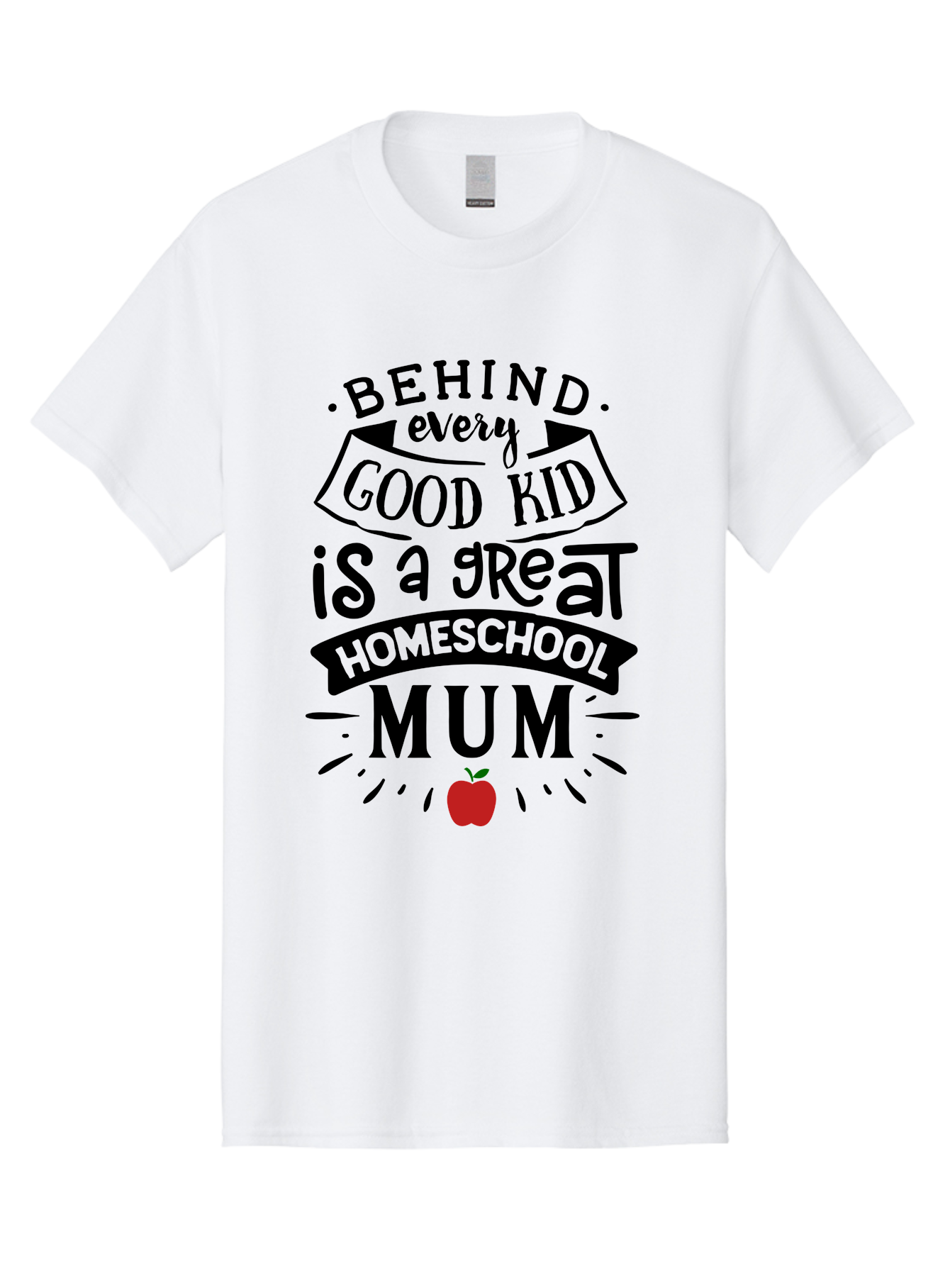 Behind-Every-Good-Kid-3 Men'S Graphic Tee, 100% Cotton, Comfortable Casual Summer Wear, Machine Washable, Homeschool Mum Appreciation, Proud Homeschool Parent, Supportive Mother, Homeschooling Journey, Behind Every Good Kid, Aab315 29