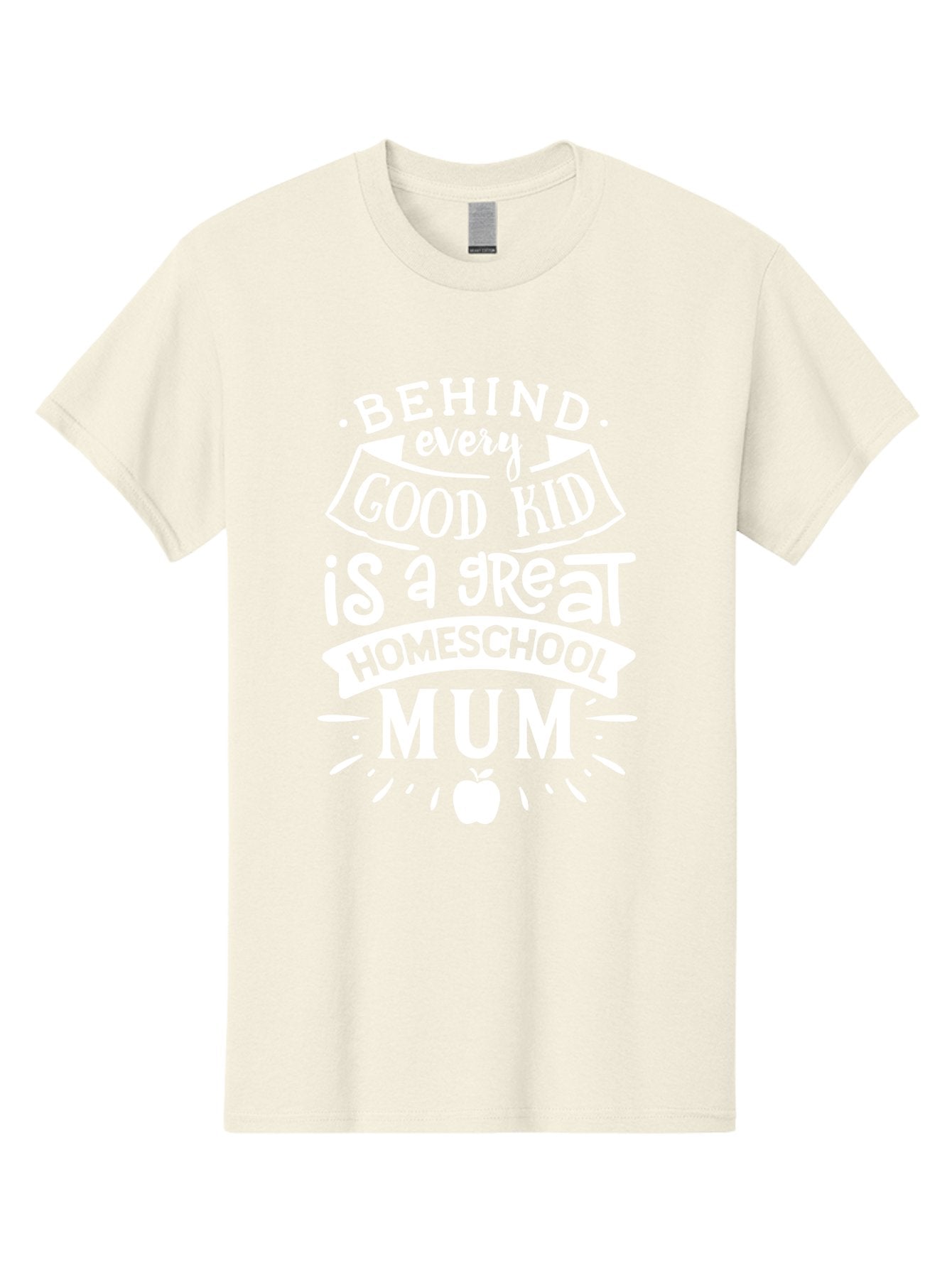 Behind-Every-Good-Kid-Is-A-Great-Homeschool-Mum-1 Men'S Graphic Tee, 100% Cotton, Comfortable Casual Summer Wear, Machine Washable, Homeschool Mum Appreciation, Parenting Quote, Educational Support, Motherhood Tribute, Aab316 3