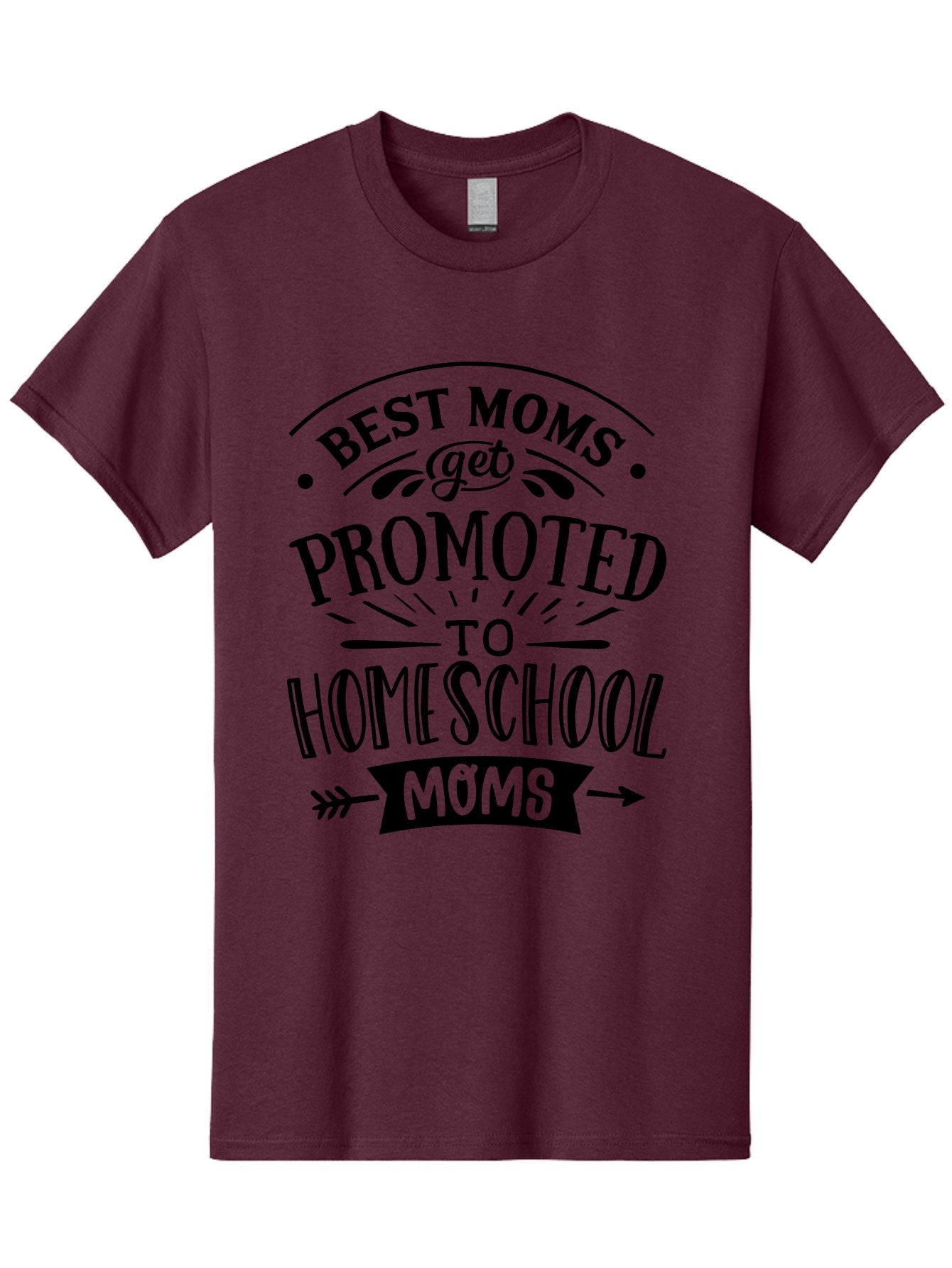 Best-Moms-Get-Promoted-To-Homeschool-Moms-1 Men'S Graphic Tee, 100% Cotton, Comfortable Casual Summer Wear, Machine Washable, Homeschool Mom, Best Mom, Parenting Humor, Educational Mom, Homeschooling Mom, Mother'S Day Gift, Mom'S Promotion, Aab320 8