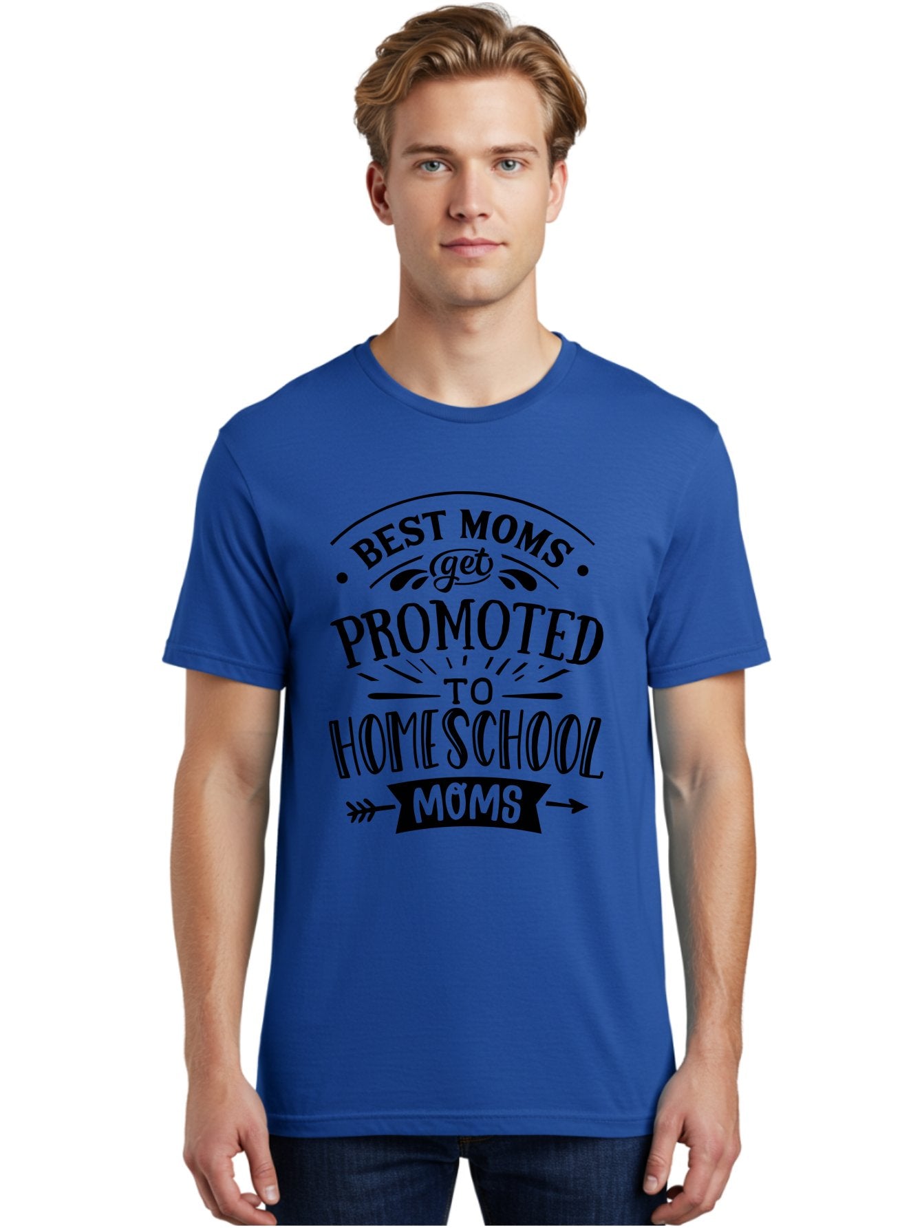 Best-Moms-Get-Promoted-To-Homeschool-Moms-1 Men'S Graphic Tee, 100% Cotton, Comfortable Casual Summer Wear, Machine Washable, Homeschool Mom, Best Mom, Parenting Humor, Educational Mom, Homeschooling Mom, Mother'S Day Gift, Mom'S Promotion, Aab320 29
