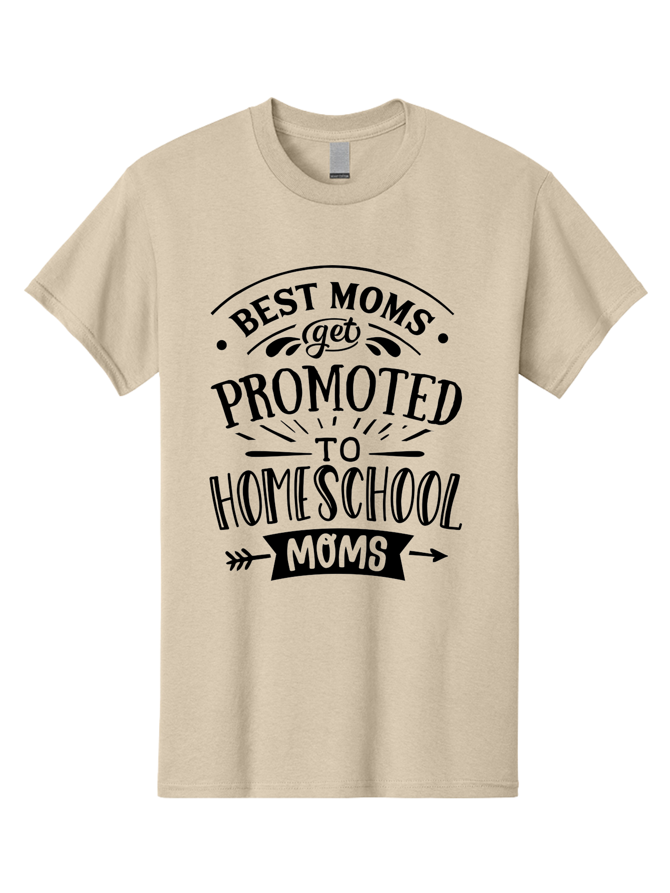 Best-Moms-Get-Promoted-To-Homeschool-Moms-1 Men'S Graphic Tee, 100% Cotton, Comfortable Casual Summer Wear, Machine Washable, Homeschool Mom, Best Mom, Parenting Humor, Educational Mom, Homeschooling Mom, Mother'S Day Gift, Mom'S Promotion, Aab320 25