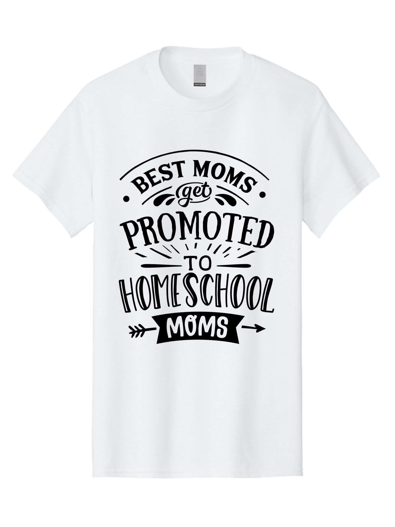 Best-Moms-Get-Promoted-To-Homeschool-Moms-1 Men'S Graphic Tee, 100% Cotton, Comfortable Casual Summer Wear, Machine Washable, Homeschool Mom, Best Mom, Parenting Humor, Educational Mom, Homeschooling Mom, Mother'S Day Gift, Mom'S Promotion, Aab320 10