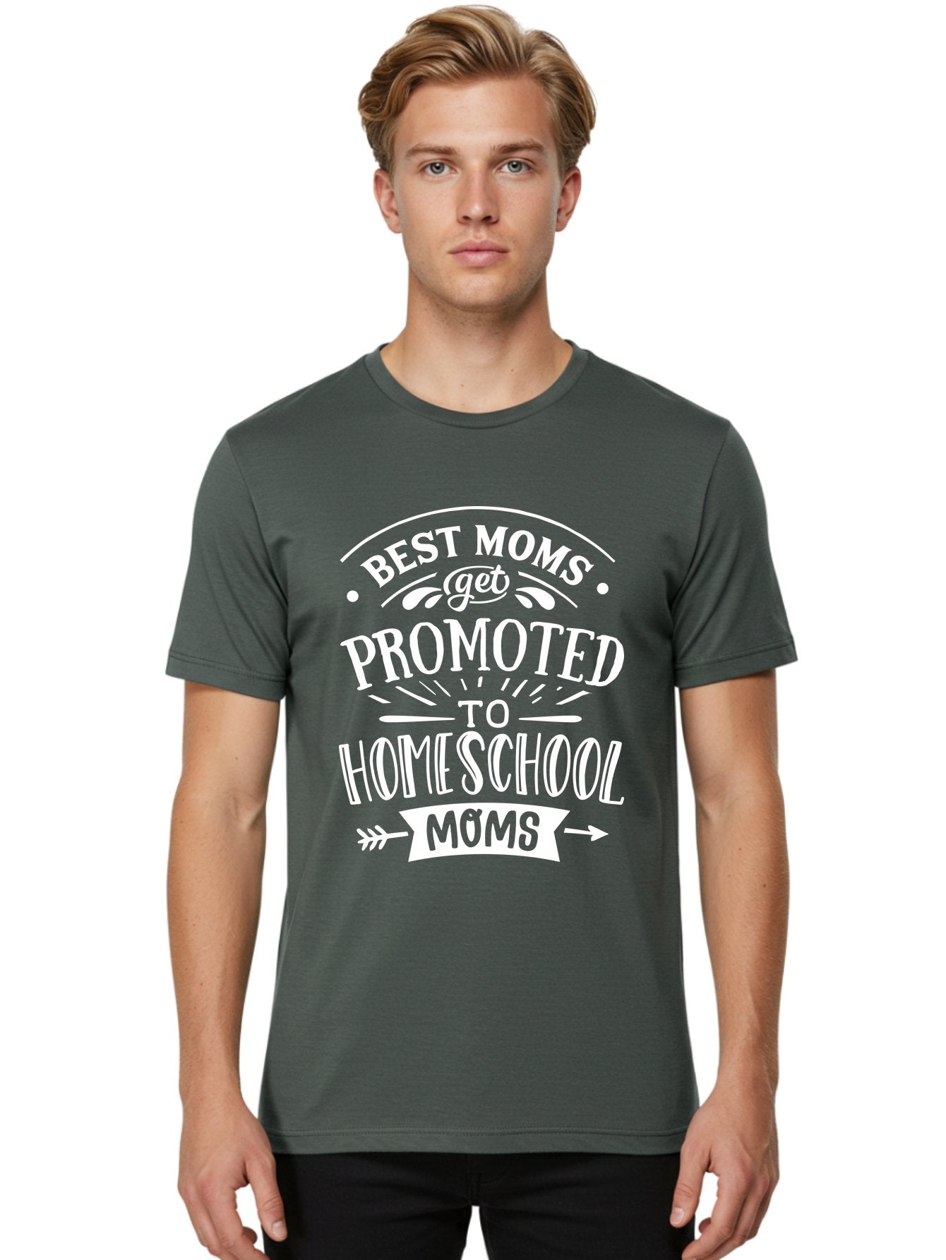 Best-Moms-Get-Promoted-To-Homeschool-Moms Men'S Graphic Tee, 100% Cotton, Comfortable Casual Summer Wear, Machine Washable, Homeschooling Mom, Best Mom, Mom Quotes, Homeschool Mom Quotes, Funny Mom Quotes, Mom Life, Parenting Humor, Aab321 27